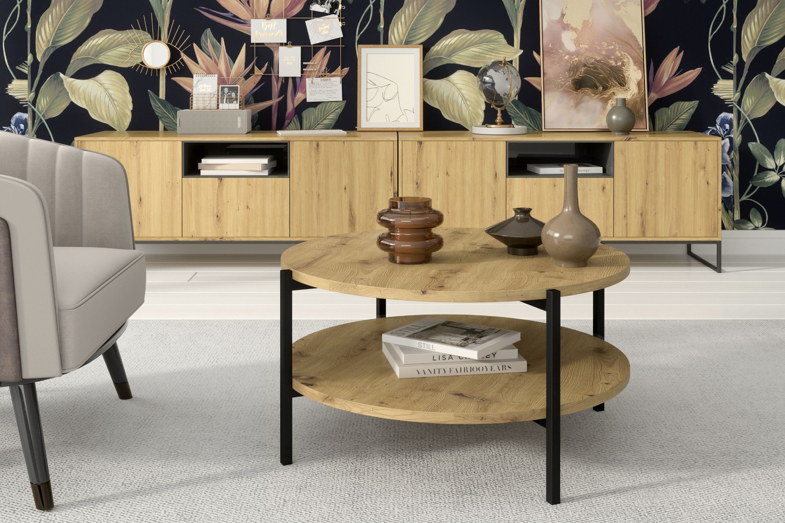 KONSIMO® Couchtisch Couchtisch GERIS, modern, Loft-Stil, günstig online kaufen