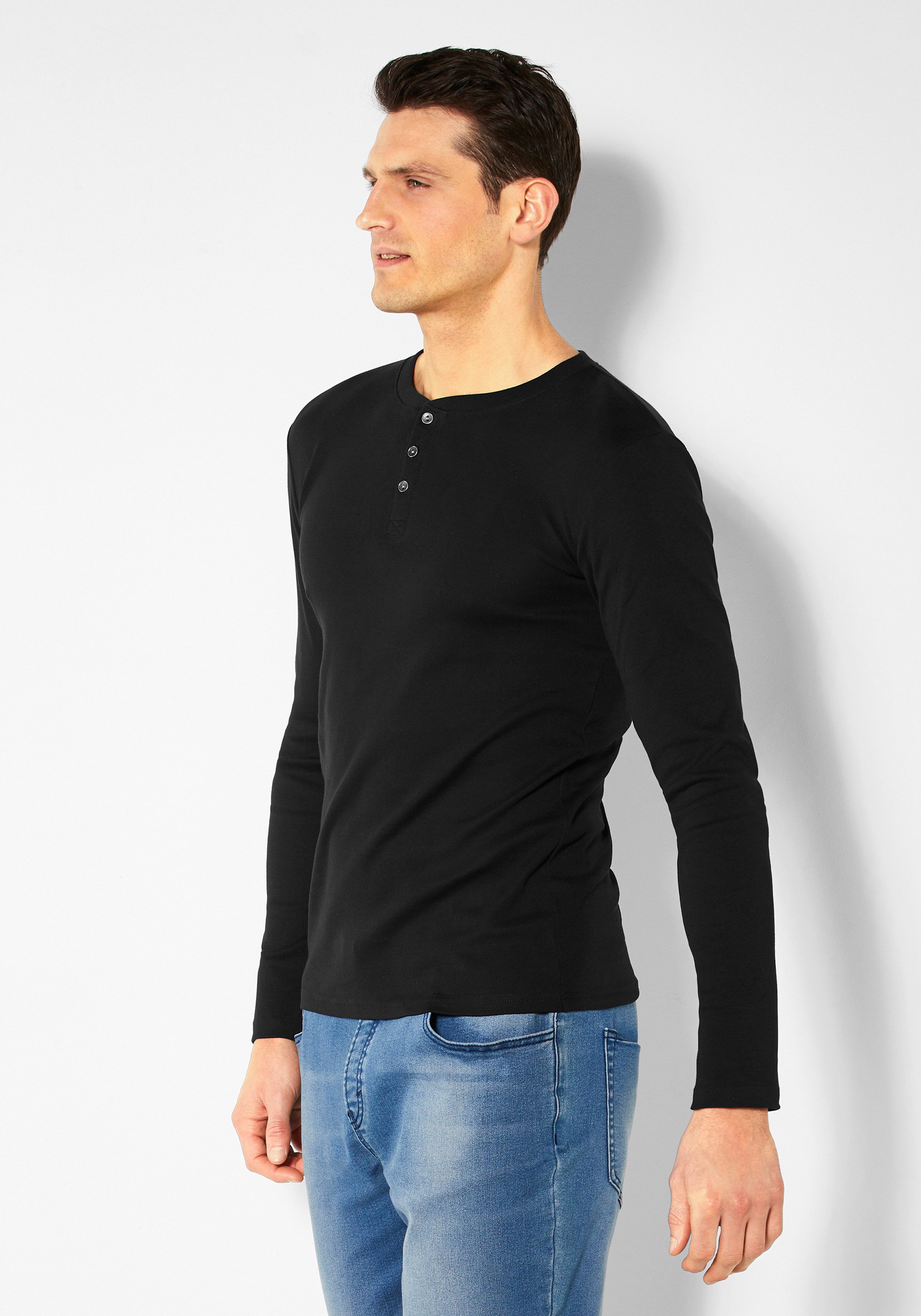 H.I.S Langarmshirt mit aufwendiger Knopfleiste