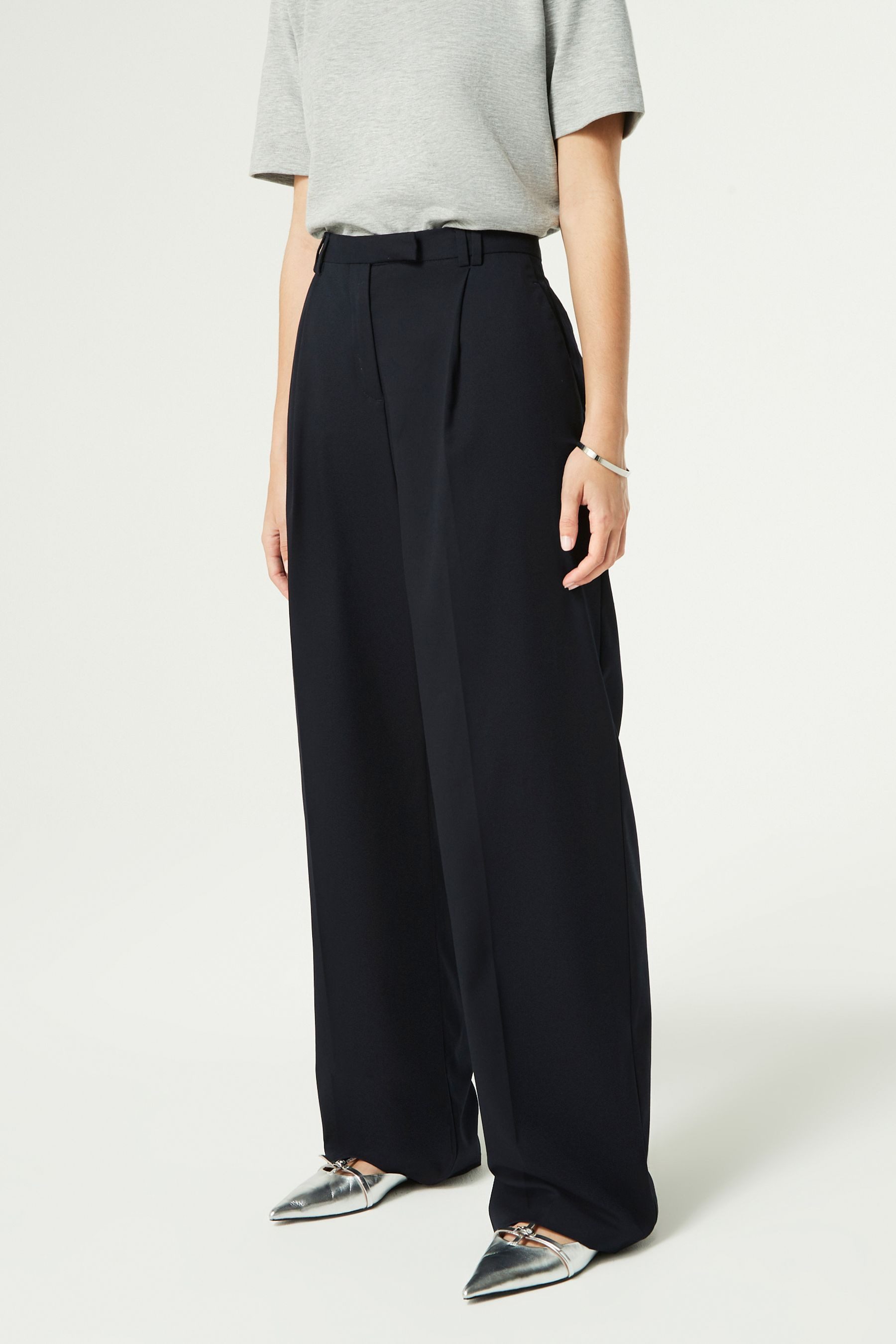 Next Stoffhose Elegante Hose mit weitem günstig online kaufen