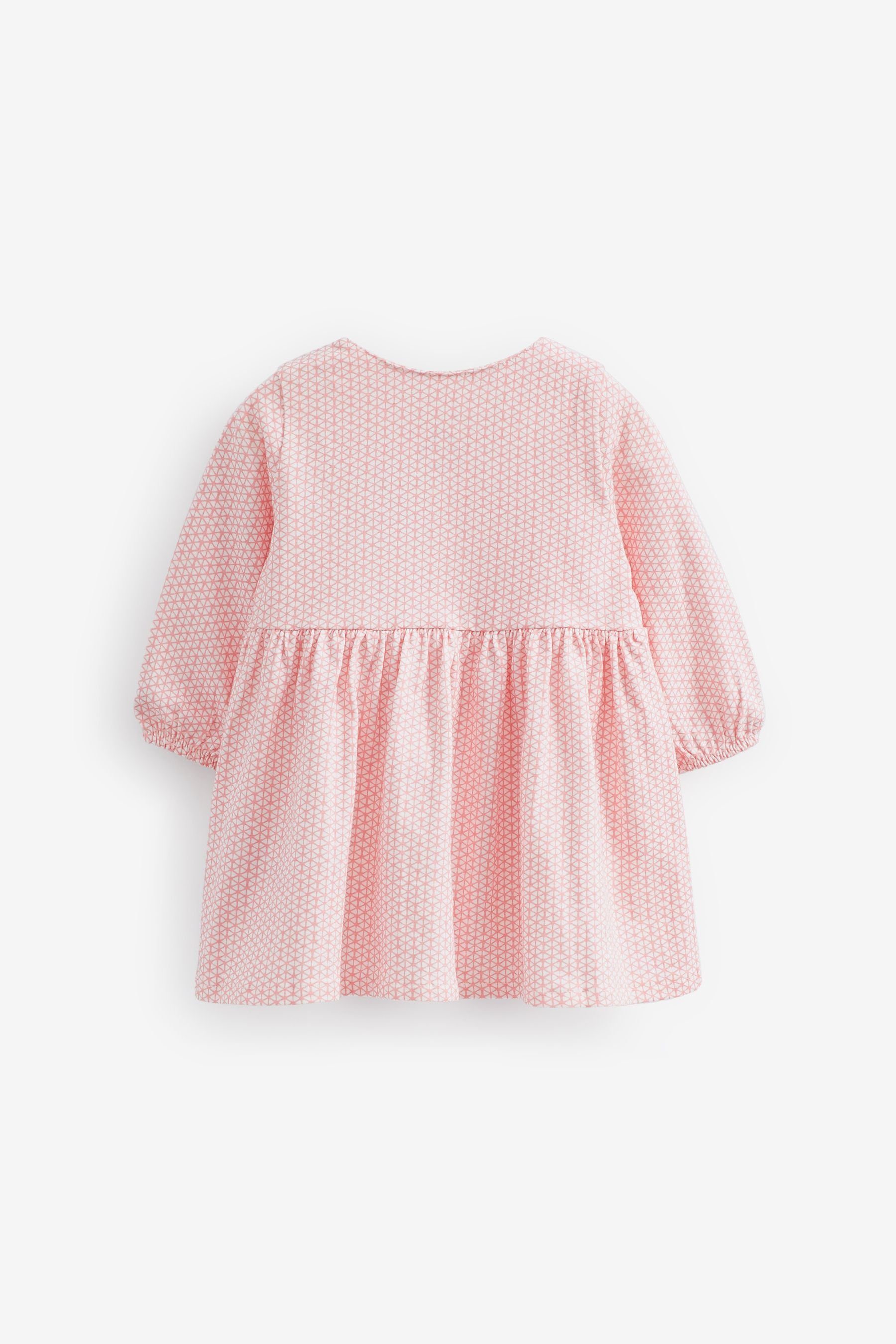 aus Baby-Kleid Next Pink geometrischem mit Print Jersey Druckkleid (1-tlg)