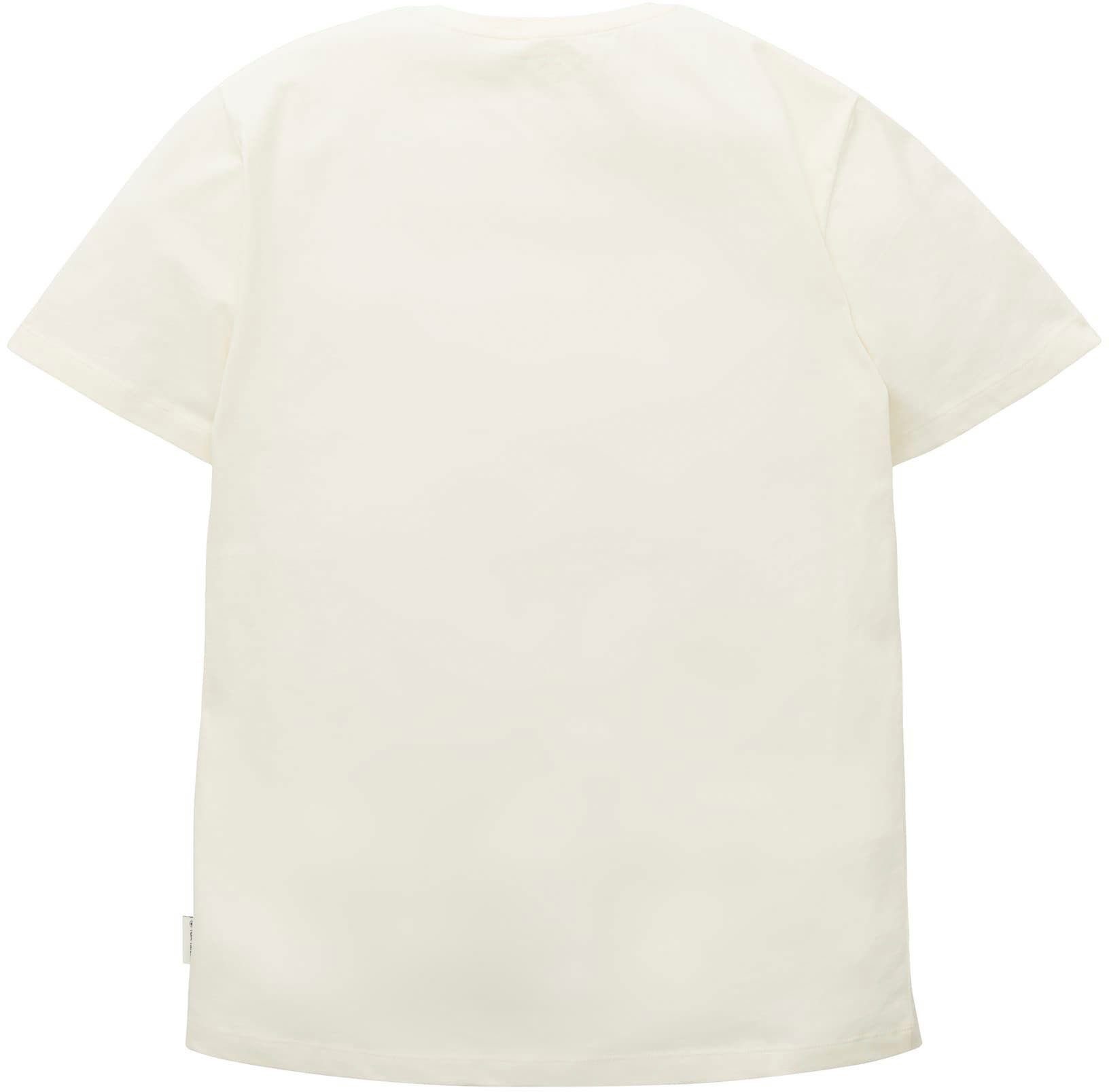 TOM TAILOR white T-Shirt whool