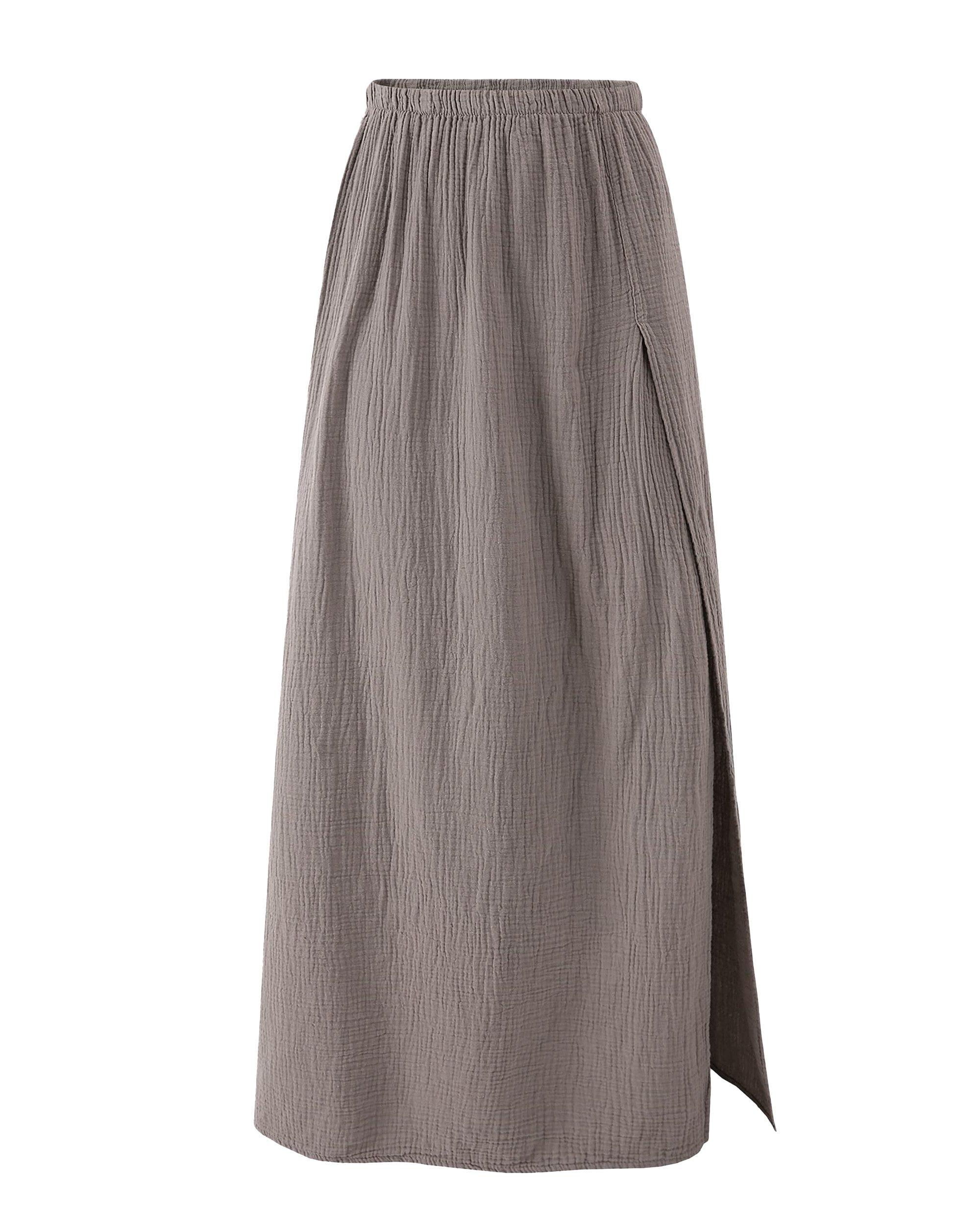 SASSYCLASSY Maxirock Langer Musselin Rock mit günstig online kaufen