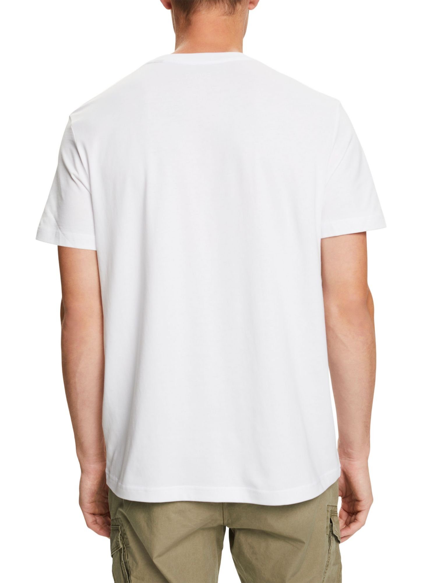 T-Shirt (1-tlg) Pima-Baumwolljersey Rundhals-T-Shirt WHITE Collection aus Esprit