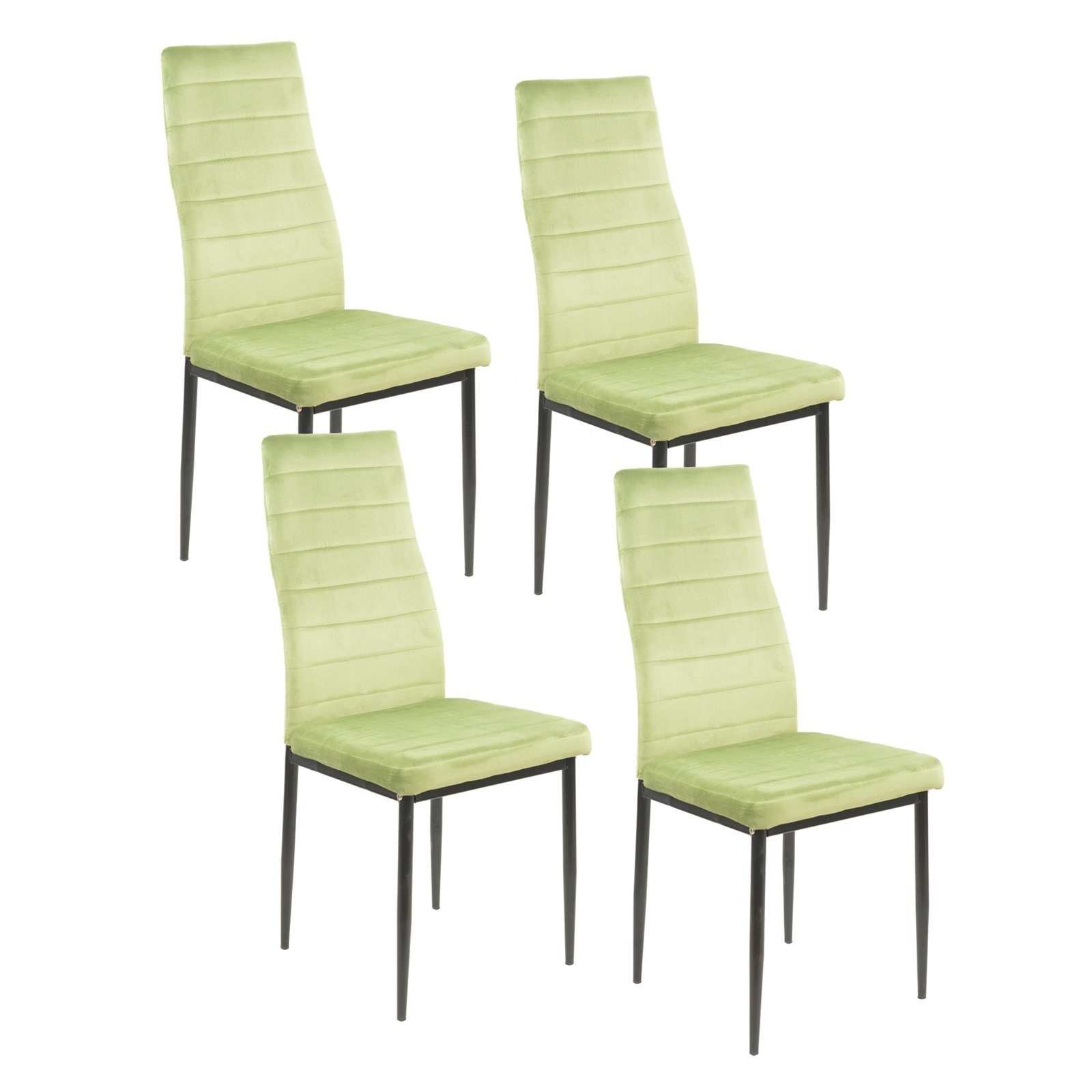 HTI-Living Esszimmerstuhl Stuhl Memphis Velvet 4er-Set (Set, 4 St), Esszimmerstuhl Samtbezug Metallgestell Vierfuß
