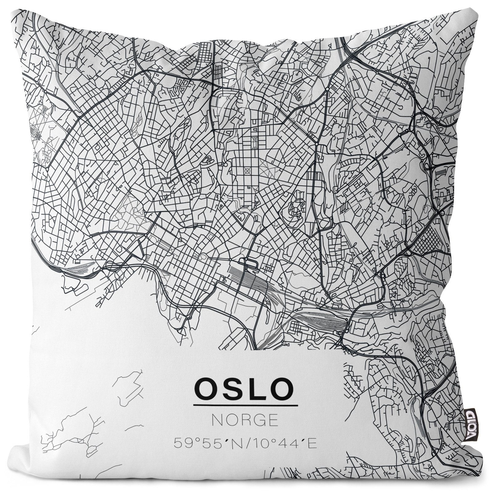 Oslo Landkarte skandinavien VOID Kissenbezug, Stück), Norge (1