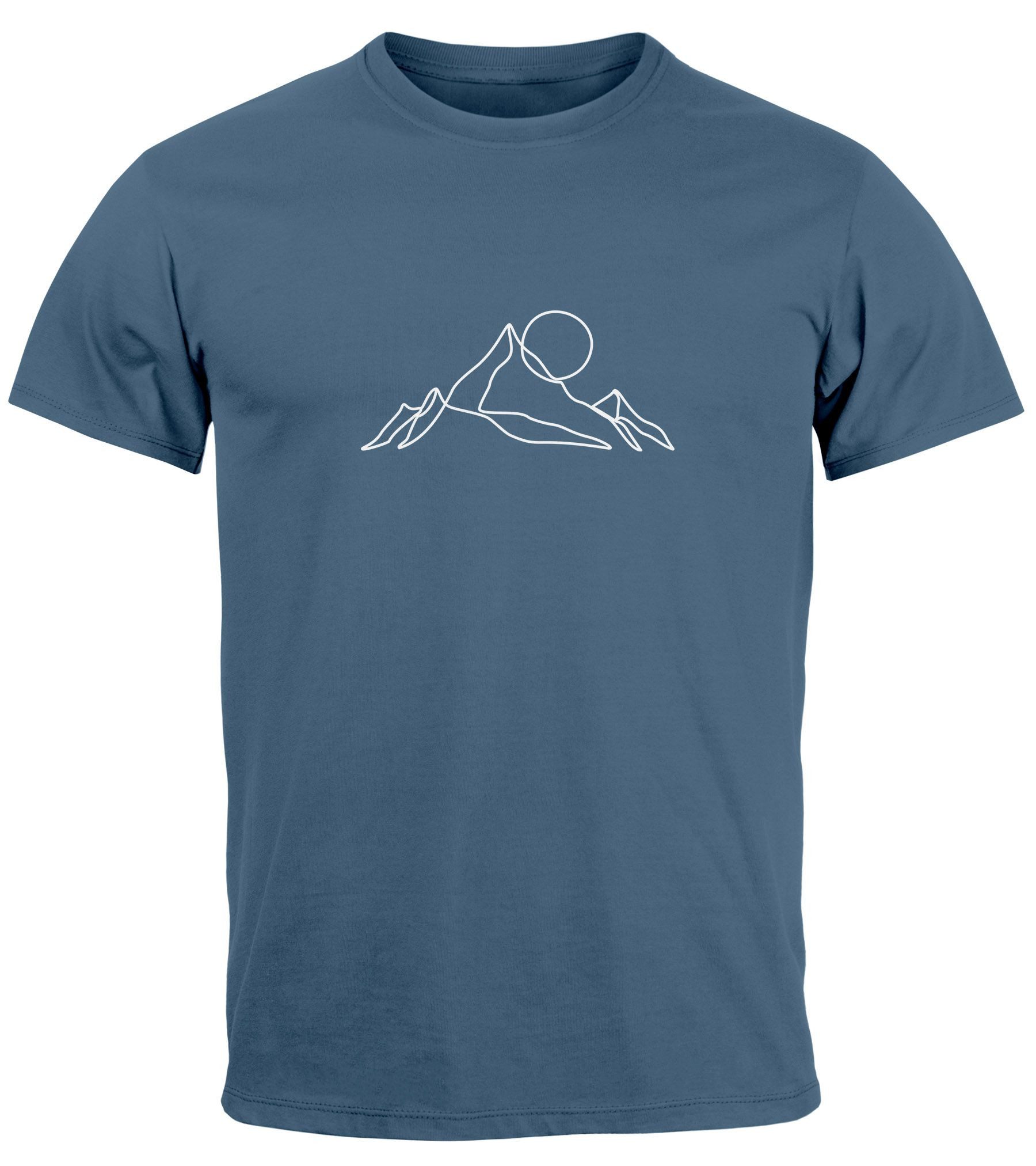 Neverless Print-Shirt Herren T-Shirt Berge Wandern günstig online kaufen