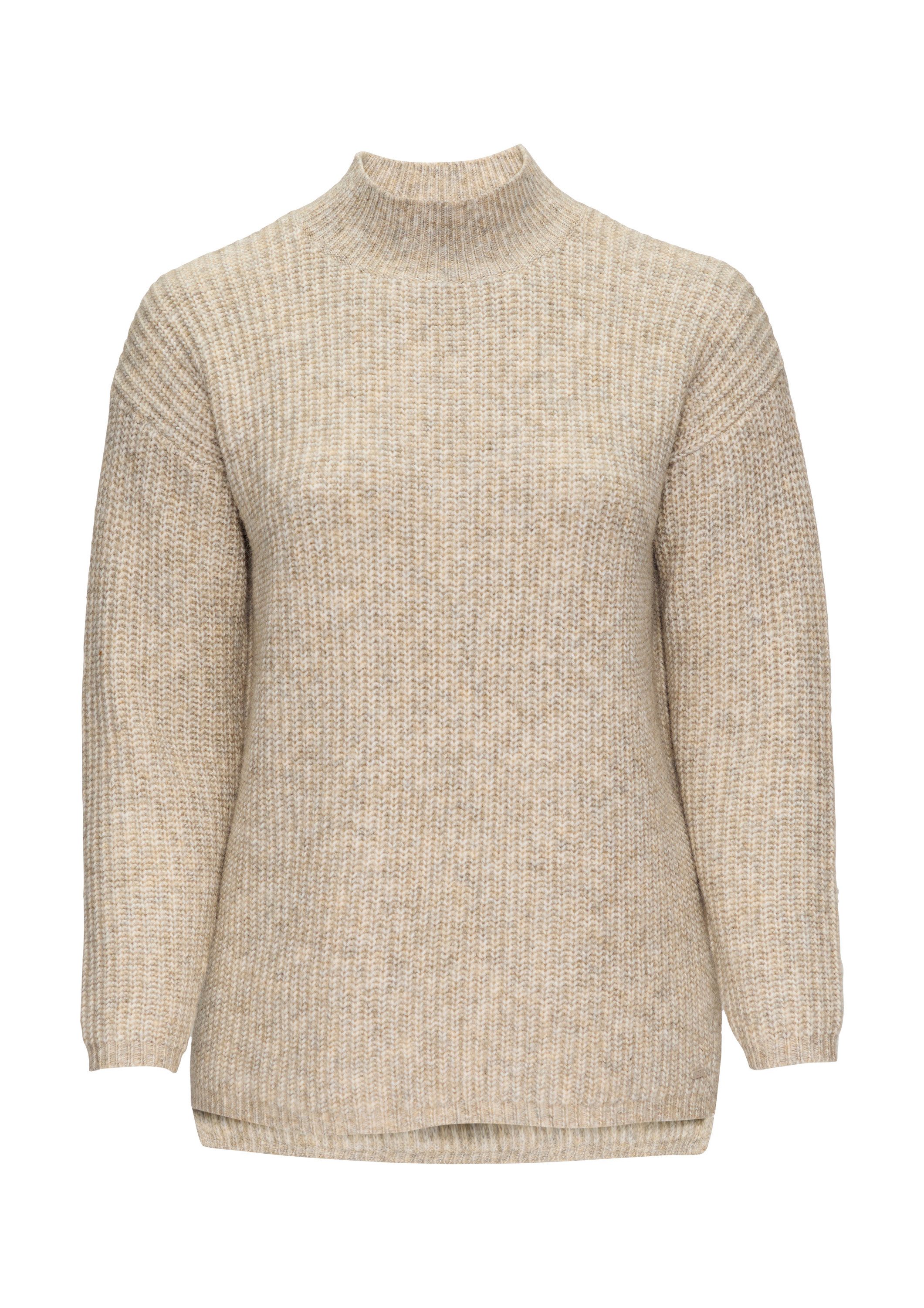 QS Longpullover Strickpullover Weicher Strickpullover mit Rippstruktur günstig online kaufen