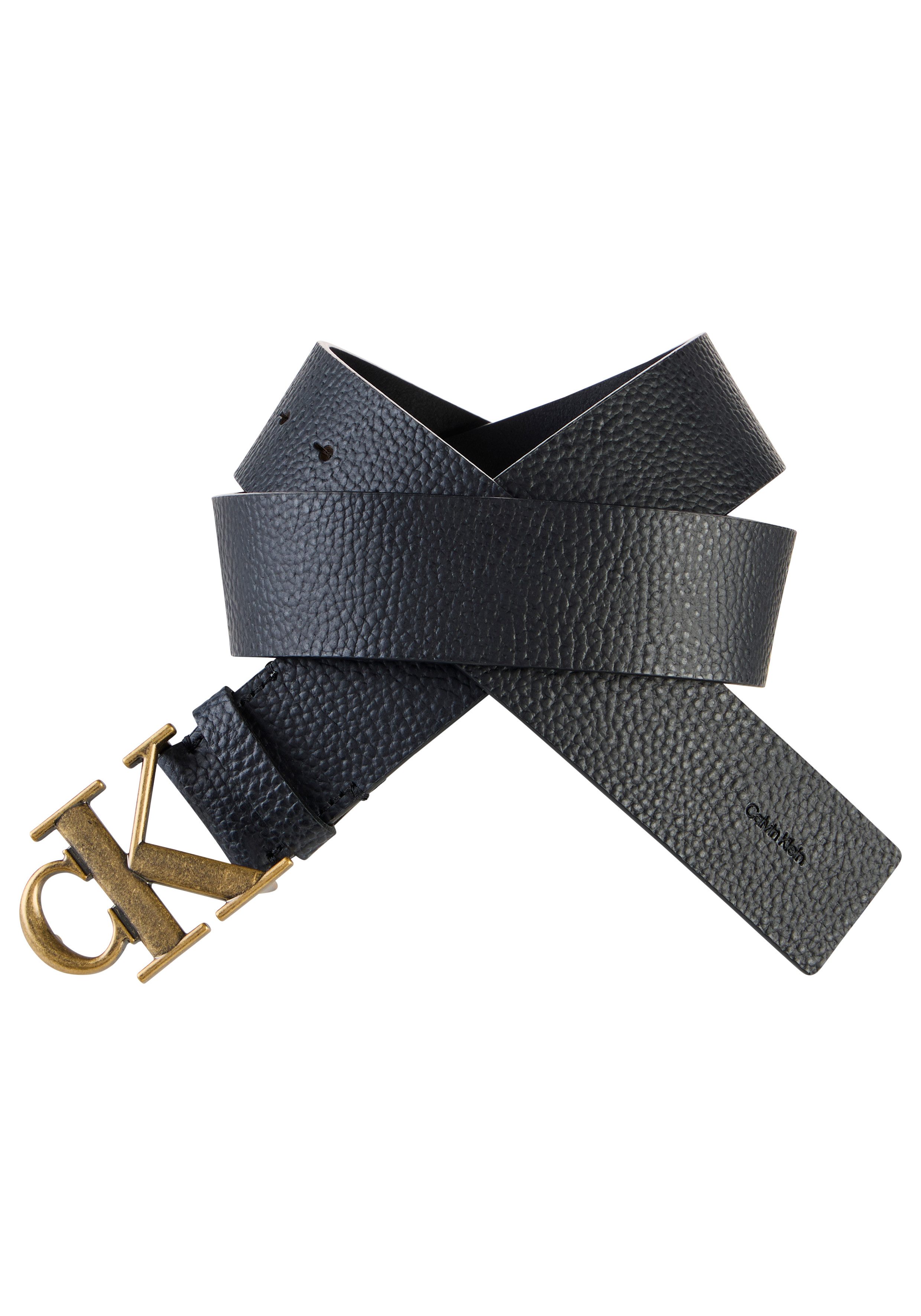 Calvin Klein Ledergürtel CK BUCKLE PEBBLE 40MM Regular fit und größenverstellbar