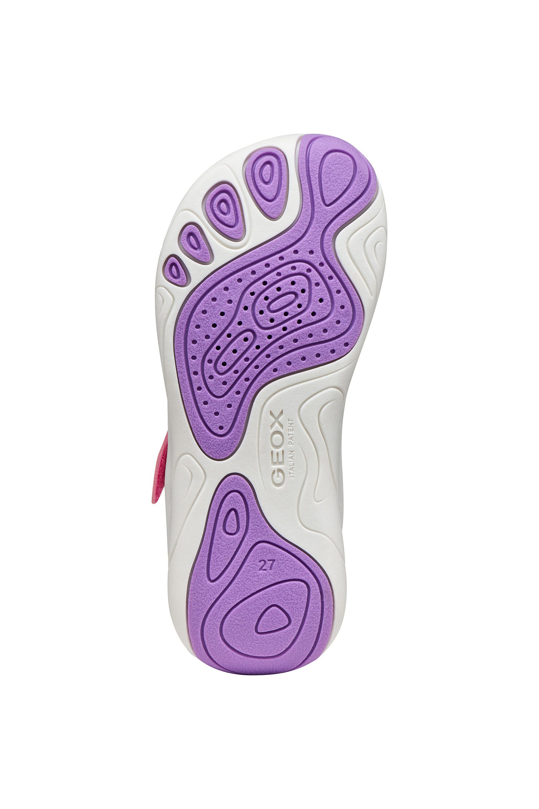 Geox J FOOT-RUN GIRL Barfußschuh Halbschuh mit Klettverschluss, Größenschablone zum Download