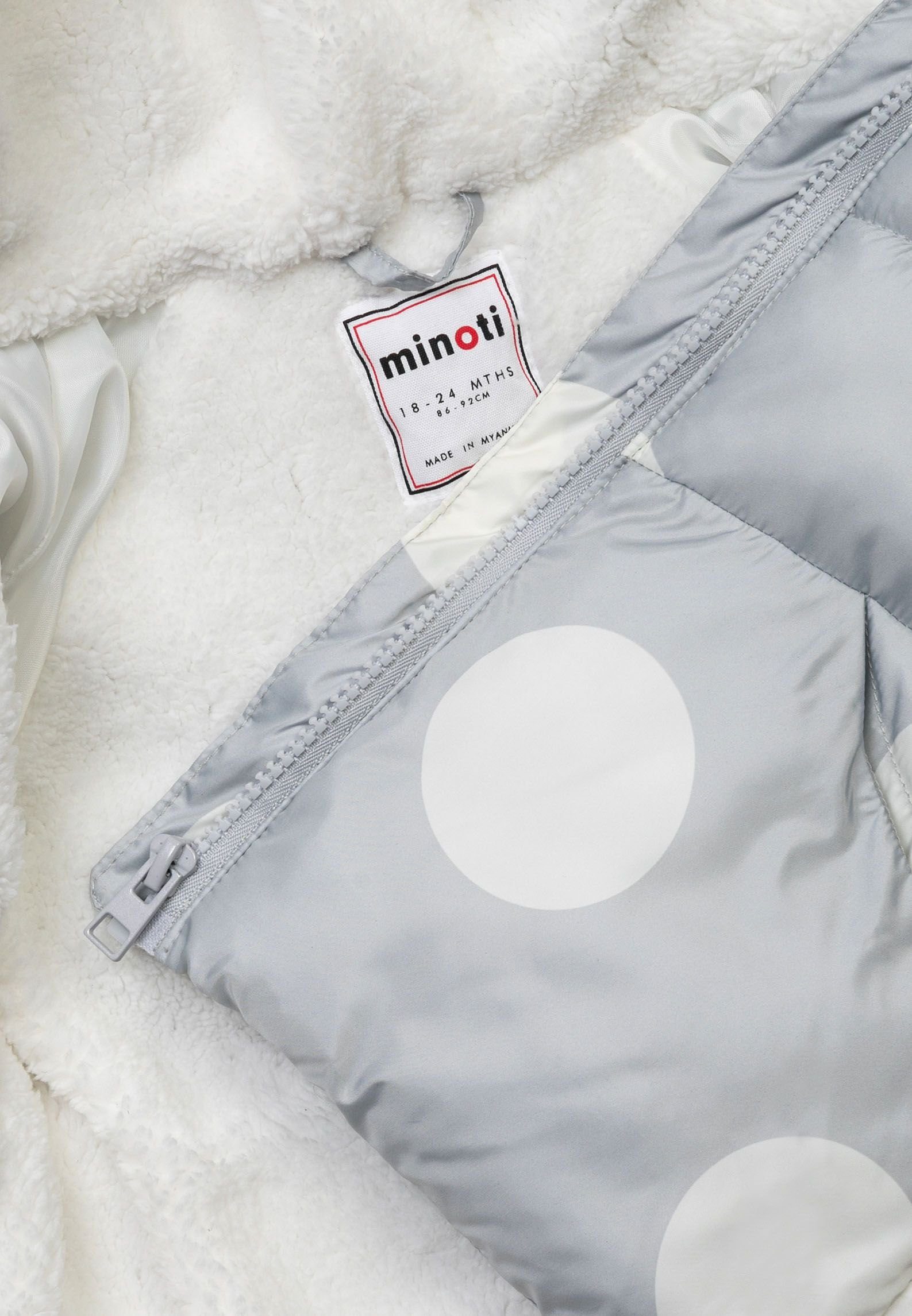 MINOTI mit Grau (3m-3y) Punkten Winterjacke Pufferjacke