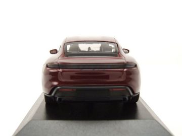 Minichamps Modellauto Porsche Taycan Turbo S 2020 rot metallic Modellauto 1:43 Minichamps, Maßstab 1:43