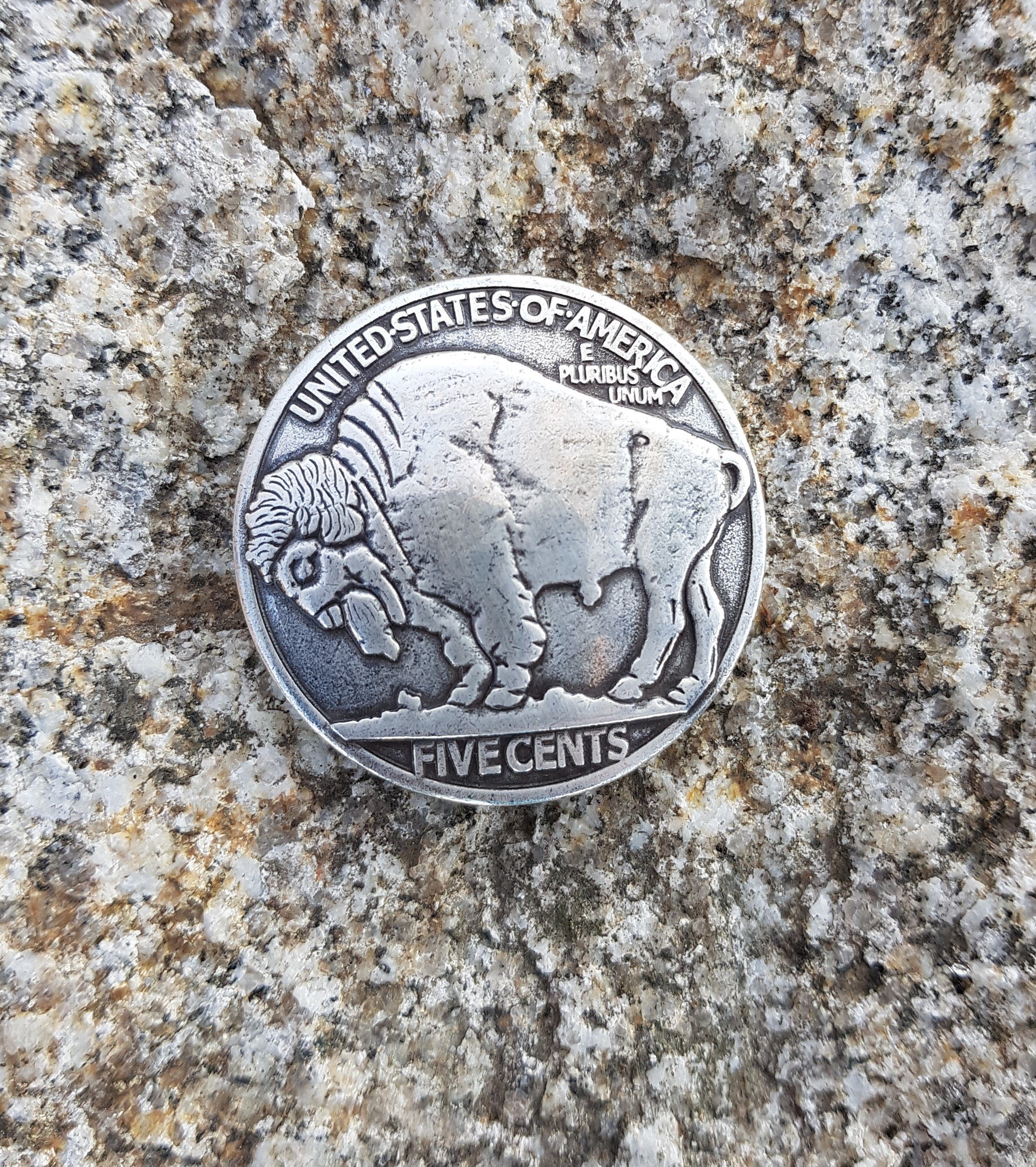 Tini - Shirts Niete Western Concho Bison, Western Concho mit Schraube