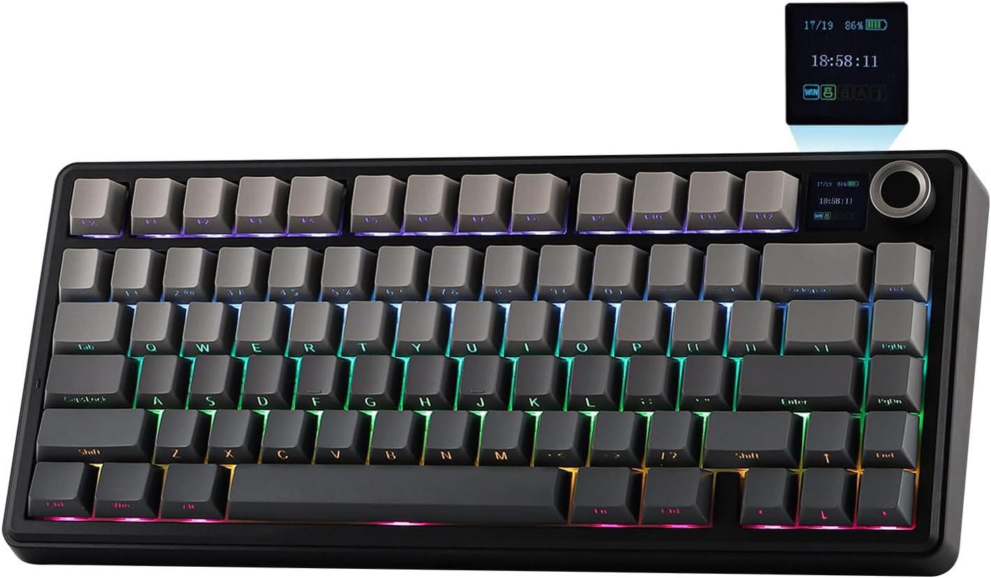 nsihing AULA F75 Max Mechanische Gaming Tastatur, RGB, Hot Swap, Kabellos Gaming-Tastatur