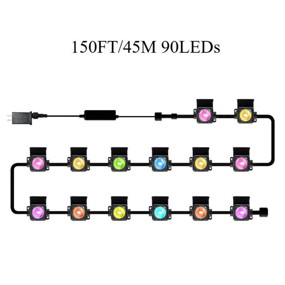 PRIISF LED Stripe RGBIC Permanente Lichterkette Garten Einbaustrahler Smart günstig online kaufen