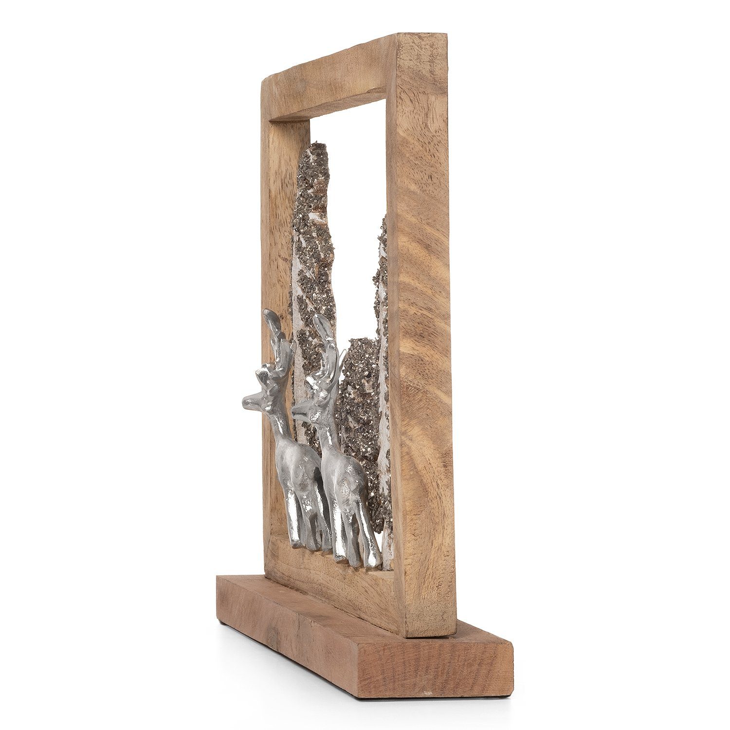 Moritz Skulptur Tischdeko Rentiere Weihnachtsdeko Wald Tischdeko, Fensterdeko, Holzdeko, cm, Wanddeko, 33 Holz, im
