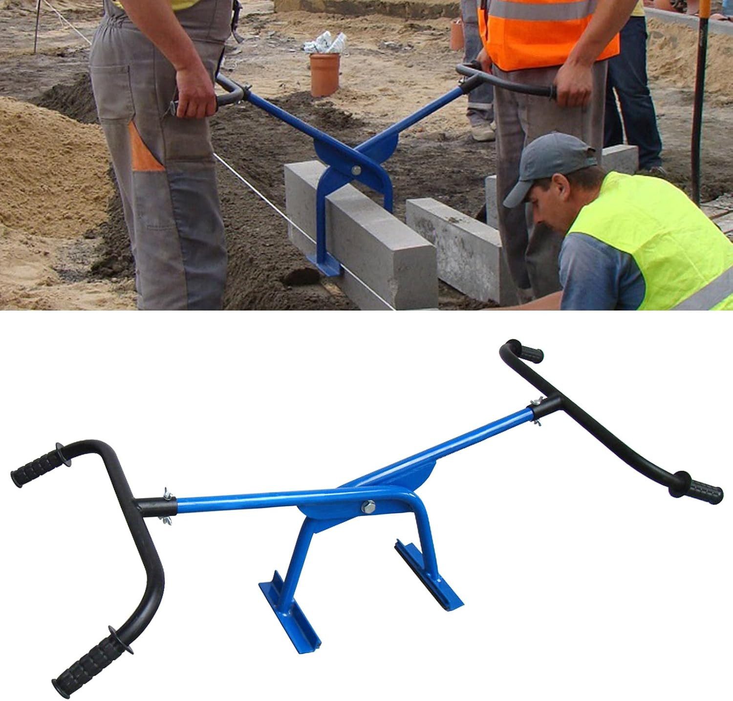 Mimal Plattenheber Bordsteinzange Steingreifer Steinzange Borsteinträger Hebezange, max. 130 kg Traglast, Öffnungsweite max. 150 cm, 1-tlg.]