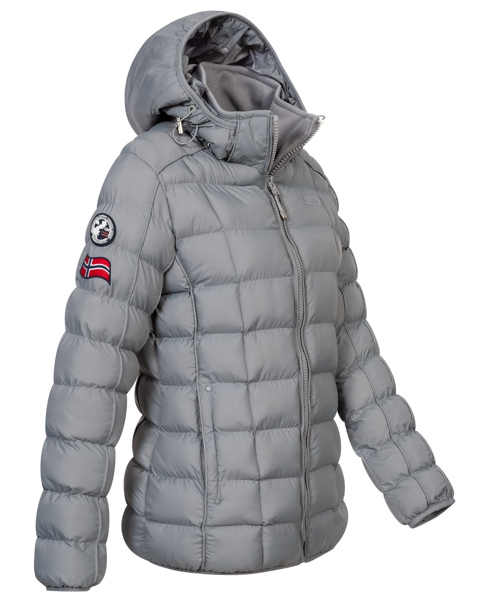 Geographical Norway Steppjacke Damen Steppjacke Parka Winterjacke Warm Gesteppt Outdoor Jacke Kapuze