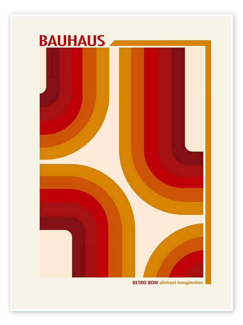 Posterlounge Poster Mandy Reinmuth, Bauhaus - Retro Bow, Flur Lounge Malerei