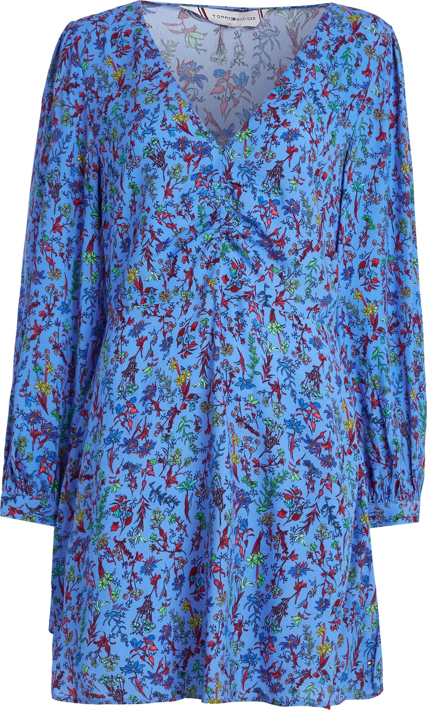 FLORAL SHORT Tommy Hilfiger Shirtkleid Floral-Print farbenfrohem DRESS in VIS LS