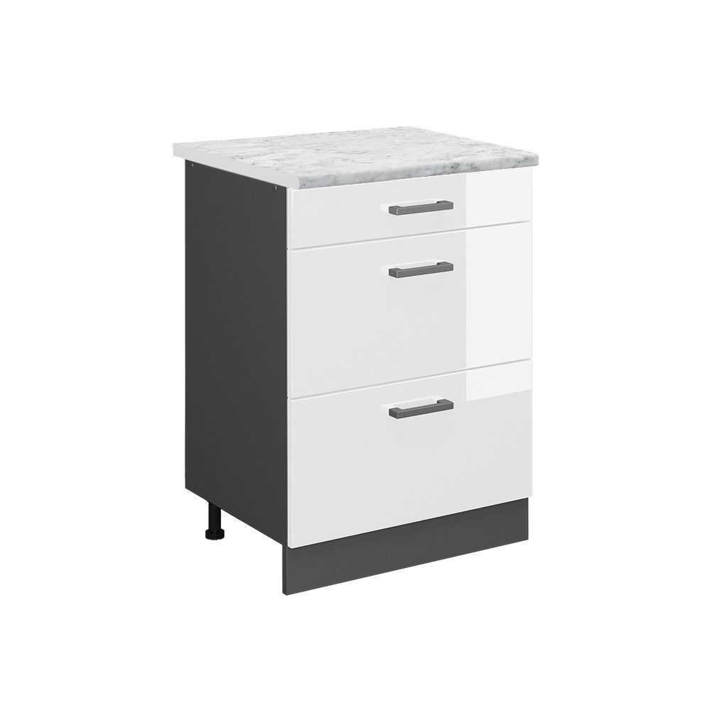 Vicco Unterschrank R-Line, Weiß Hochglanz/Anthrazit, 60 günstig online kaufen