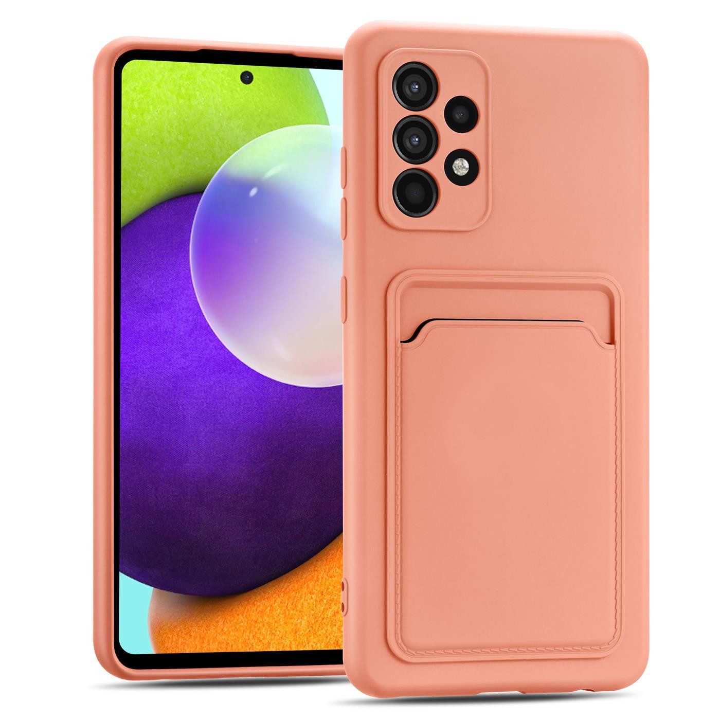CoolGadget Handyhülle Card Case Handy Tasche für Samsung Galaxy A53 5G 6,5 Zoll, Silikon Schutzhülle mit Kartenfach für Samsung Galaxy A53 5G Hülle