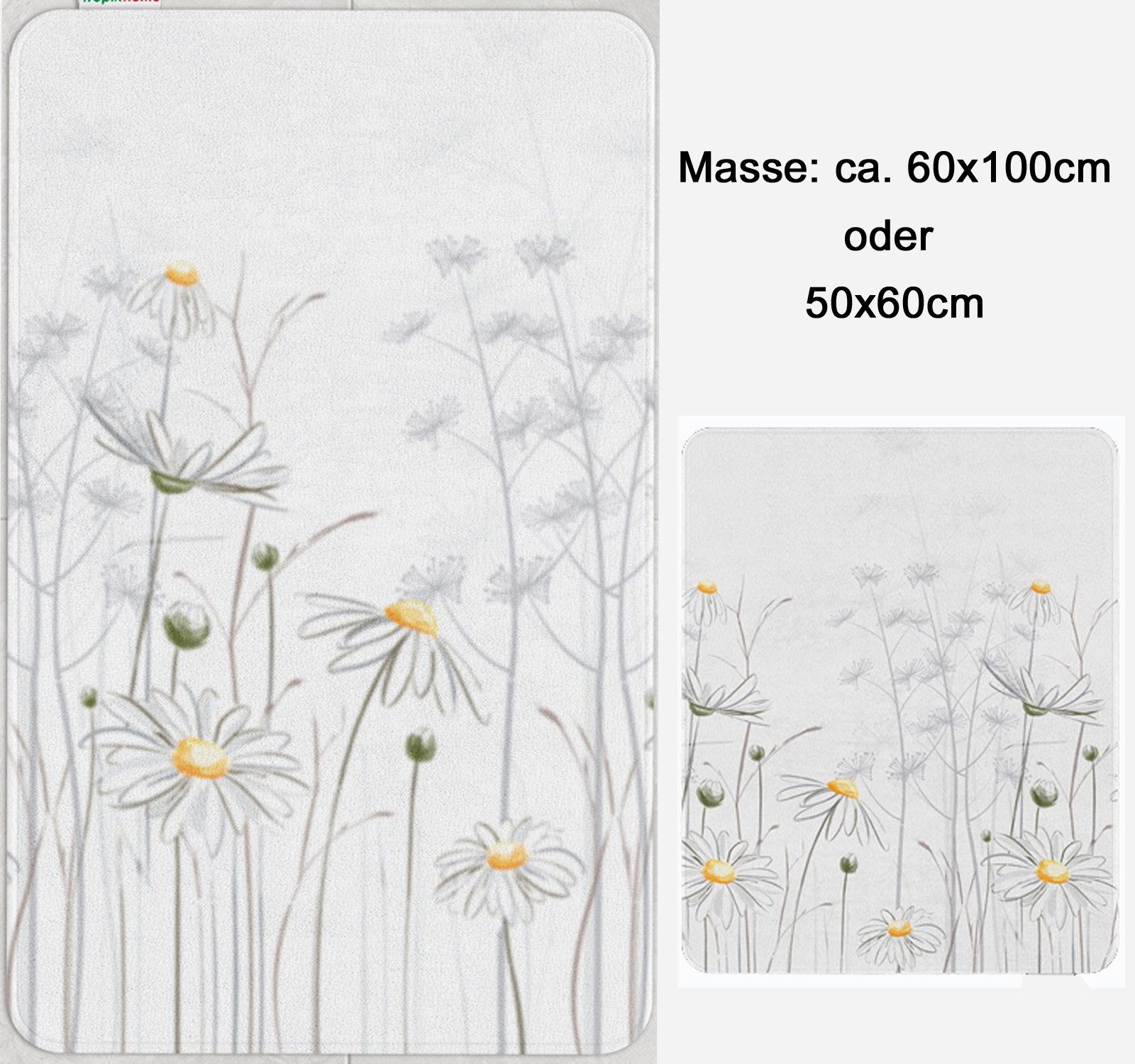 Ekershop Badematte Daisy Badteppich Badvorleger für Dusche WC Duschvorhang, günstig online kaufen