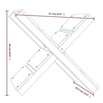 vidaXL Kaminholzregal Kaminholzhalter 47x39,5x48 cm Massivholz Kiefer, BxTxH:47x39.5x48 cm