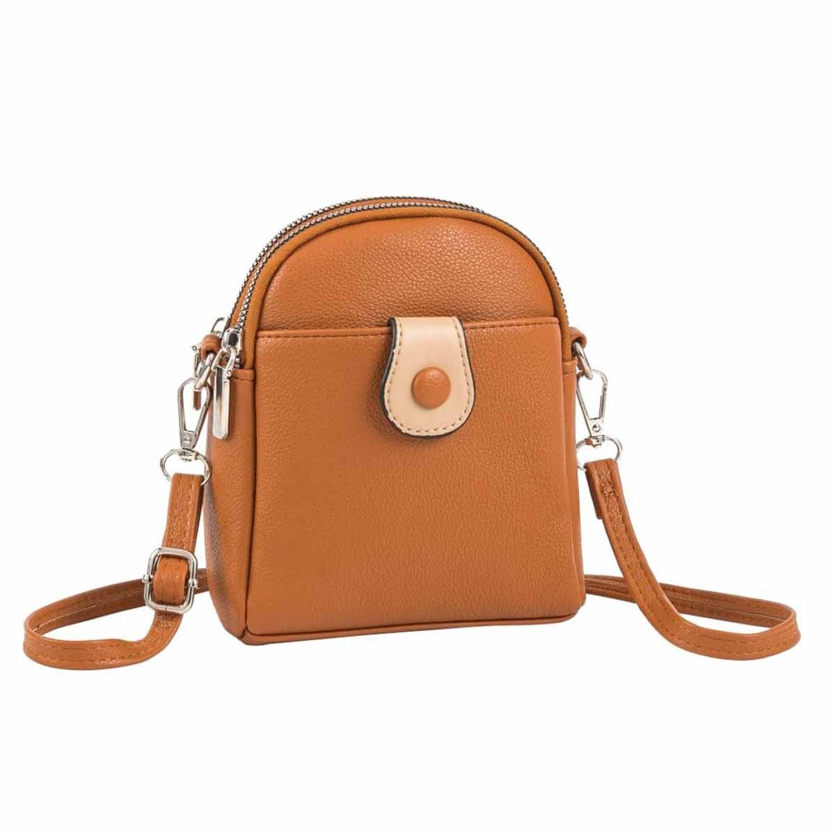 ITALYSHOP24 Schultertasche Damen Tasche Minibag Umhängetasche Geldbörse Handytasche Crossover, Brusttasche Bodybag Crossbody Hüfttasche Clutch leicht Gewicht