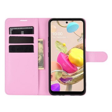 König Design Handyhülle LG K42, Schutzhülle Schutztasche Case Cover Etuis Wallet Klapptasche Bookstyle