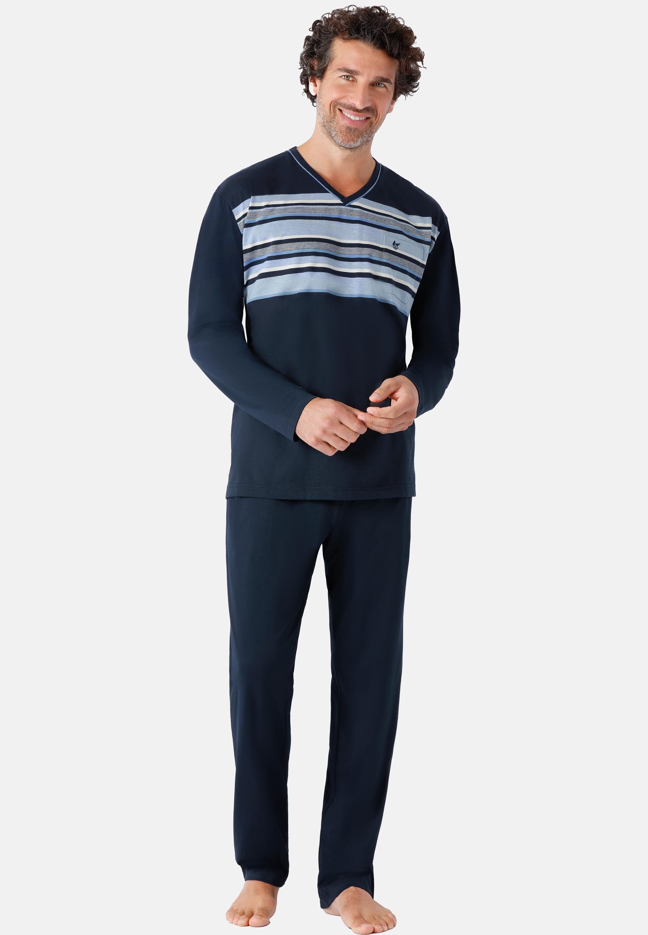 Hajo Pyjama Klima-Komfort (Set, 2 tlg) Schlafanzug - Baumwolle - Atmungsaktiv