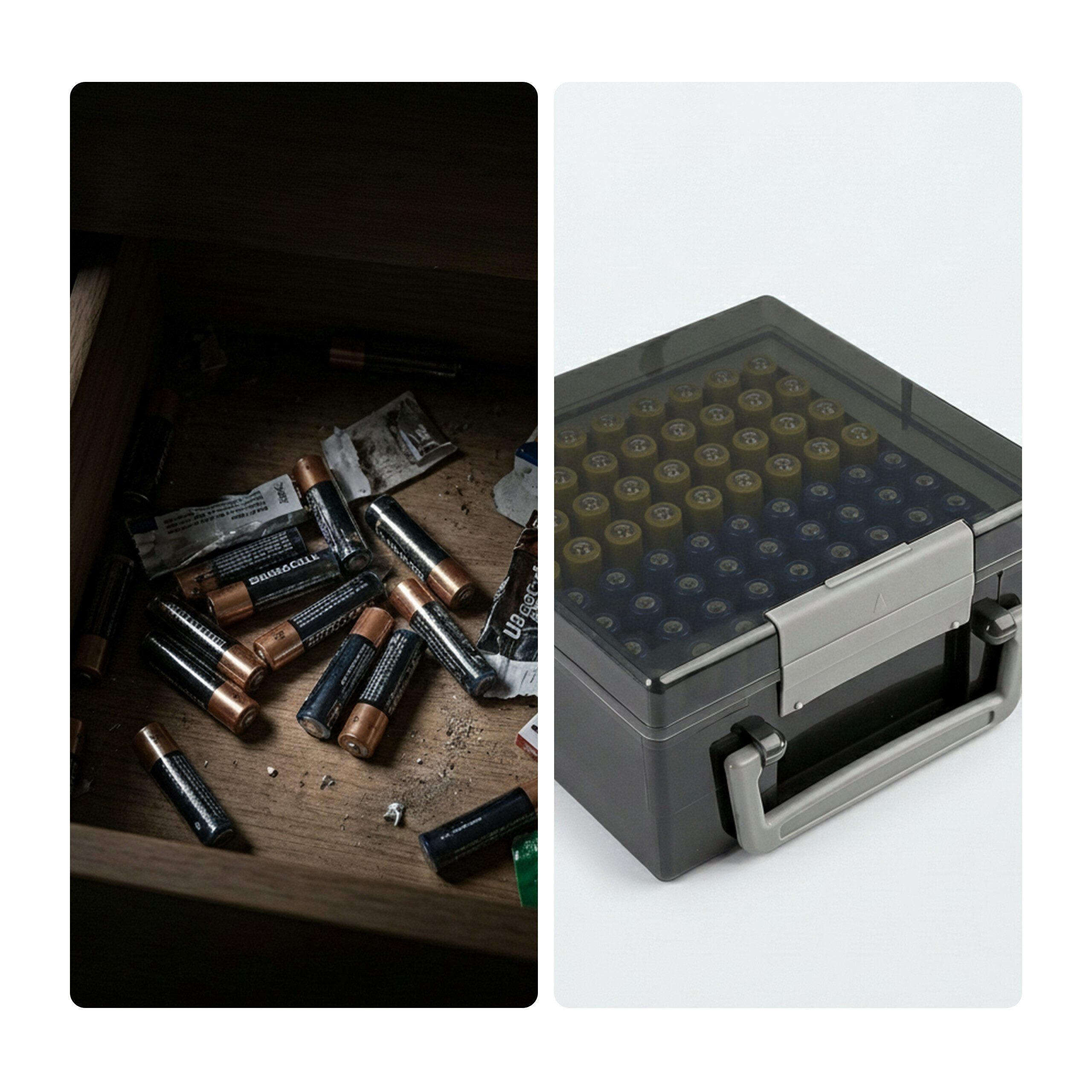 relaxdays Batteriebox für 72 Batterien (1 St), grau – Bild 5 von 5