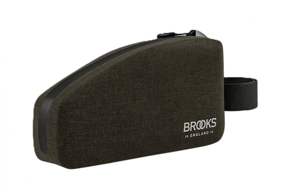 BROOKS ENGLAND Fahrradtasche BROOKS Scape Top Tube Bag Mud Green - wasserdichte Oberrohrtasche 0,9