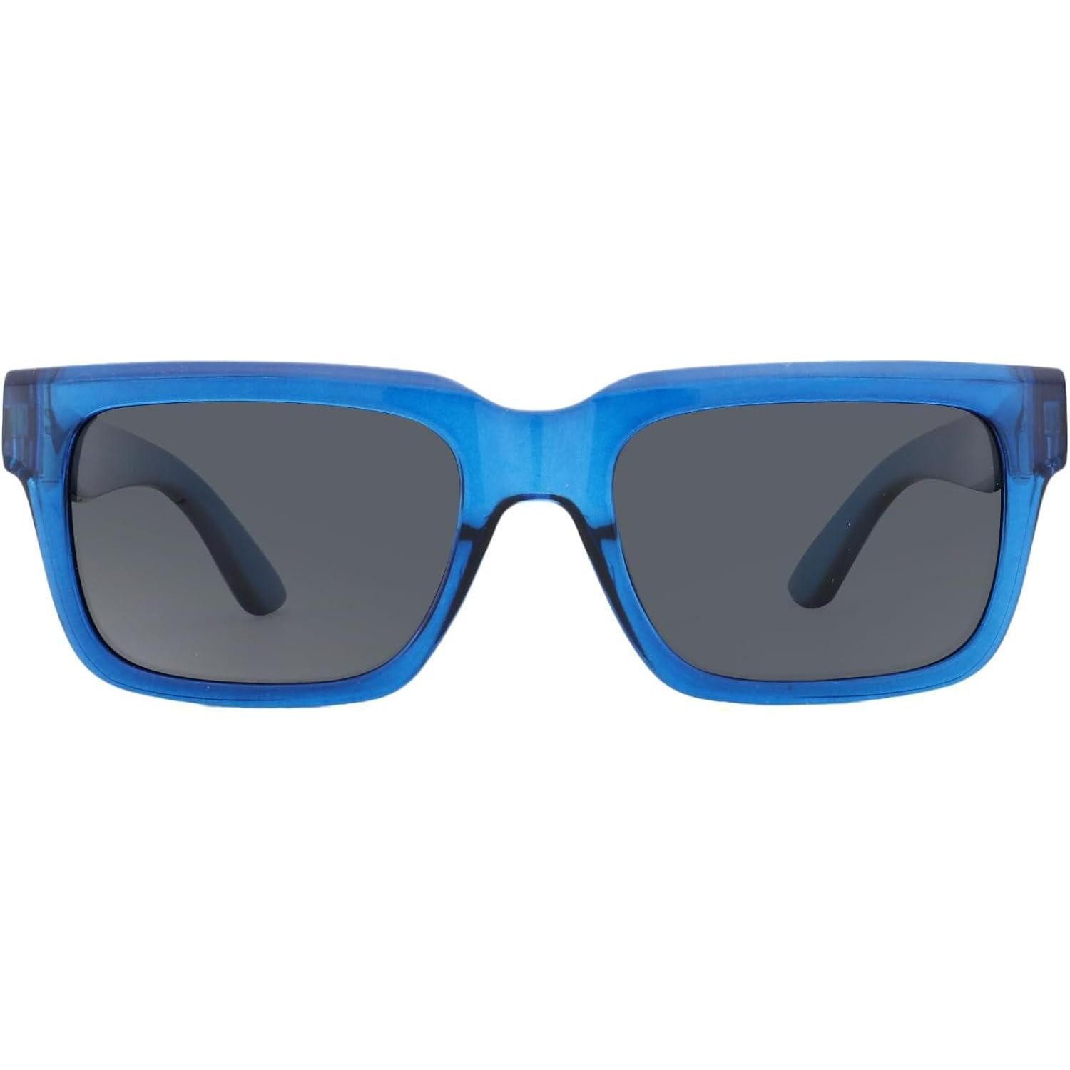 LuxusKollektion Sonnenbrille Sonnenbrillen rechteckig Herren Damen polarisiert M Kristall Blau Grau