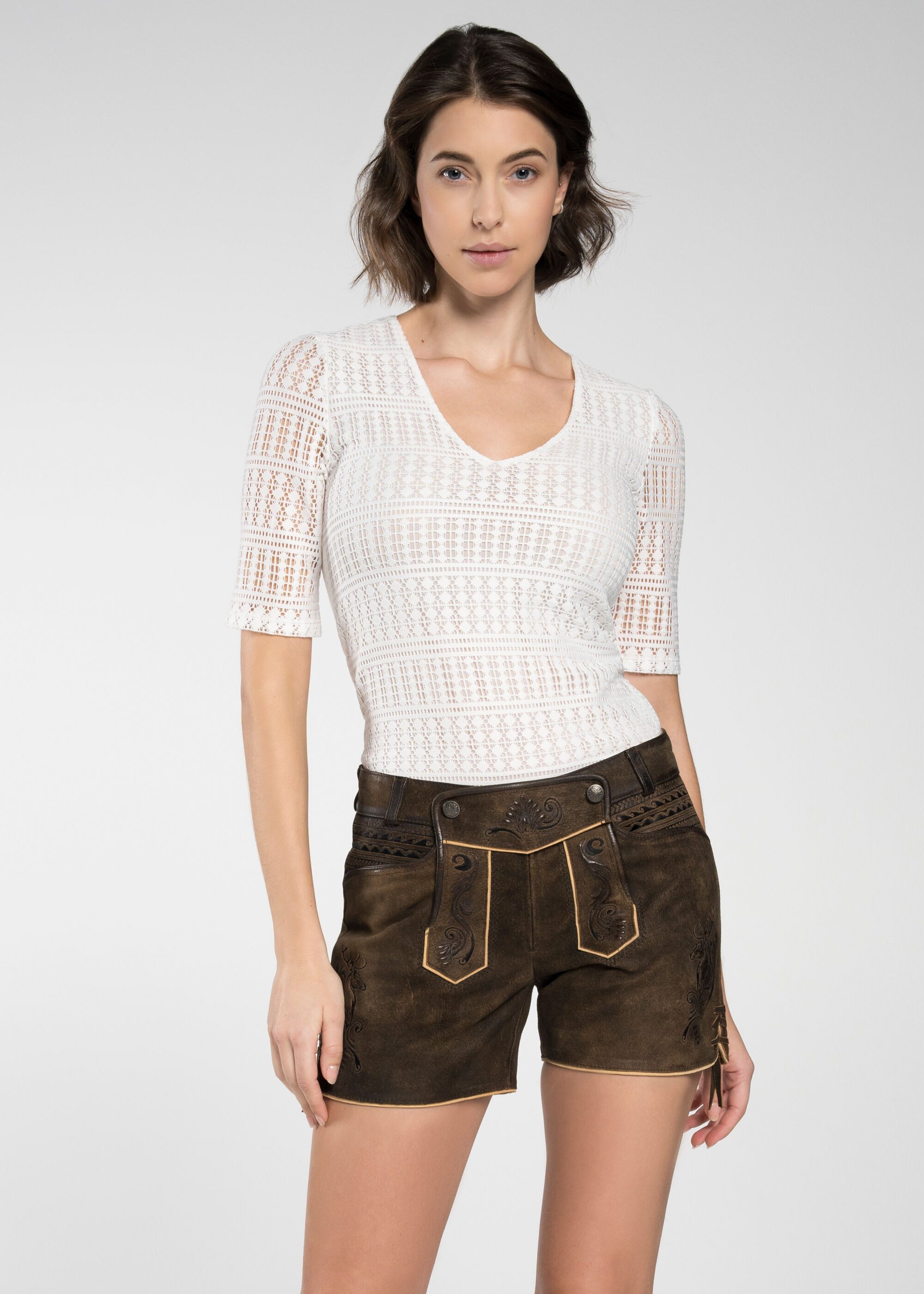 Spieth & Wensky Shorts Ella mit Schnürung am Beinabschluss