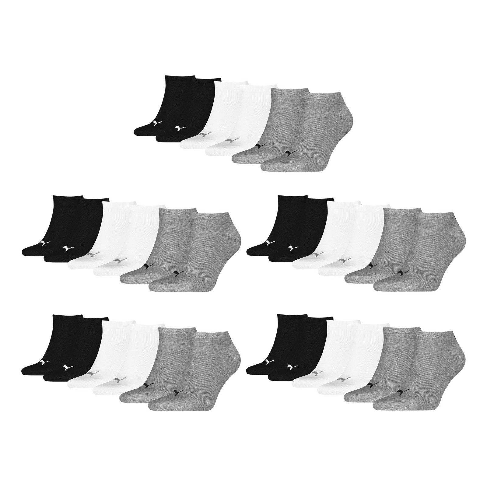 PUMA Sneakersocken Soft Cotton (15-Paar) mit Cat-Logo und PUMA-Schriftzug