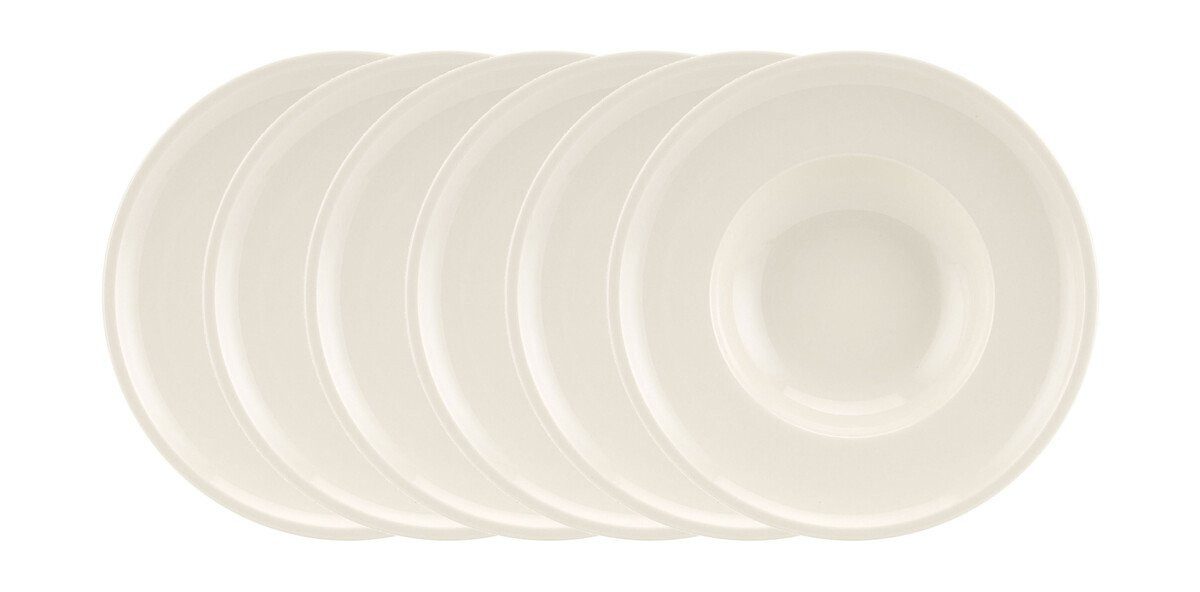 Villeroy & Boch Geschirr-Set Suppenteller 25 cm Artesano Original 6-tlg., Premium Porcelain