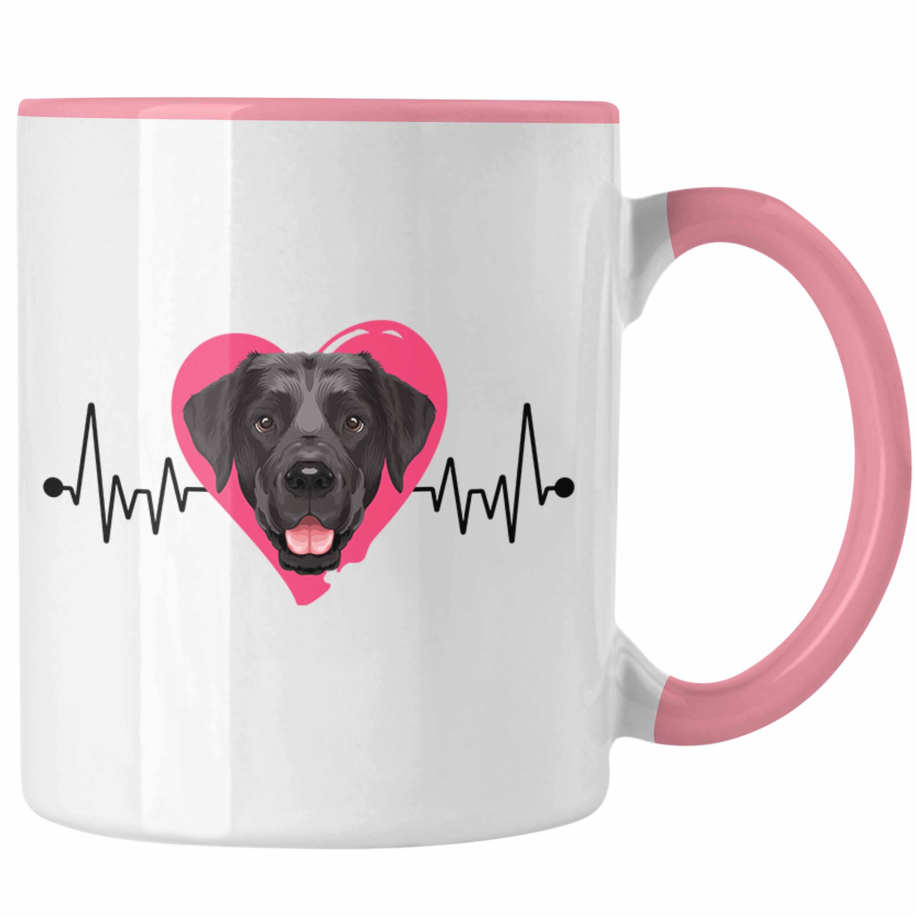 Trendation Tasse Labrador Besitzer Tasse Geschenk Lustiger Spruch Geschenkidee Herzschl Rosa