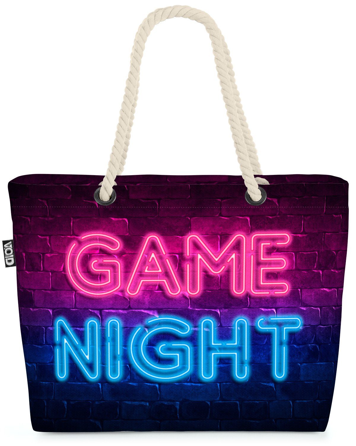 VOID Strandtasche (1-tlg), Game Spruch Spiel Player Gamer Schrift Sh Player Game Night Bar Night