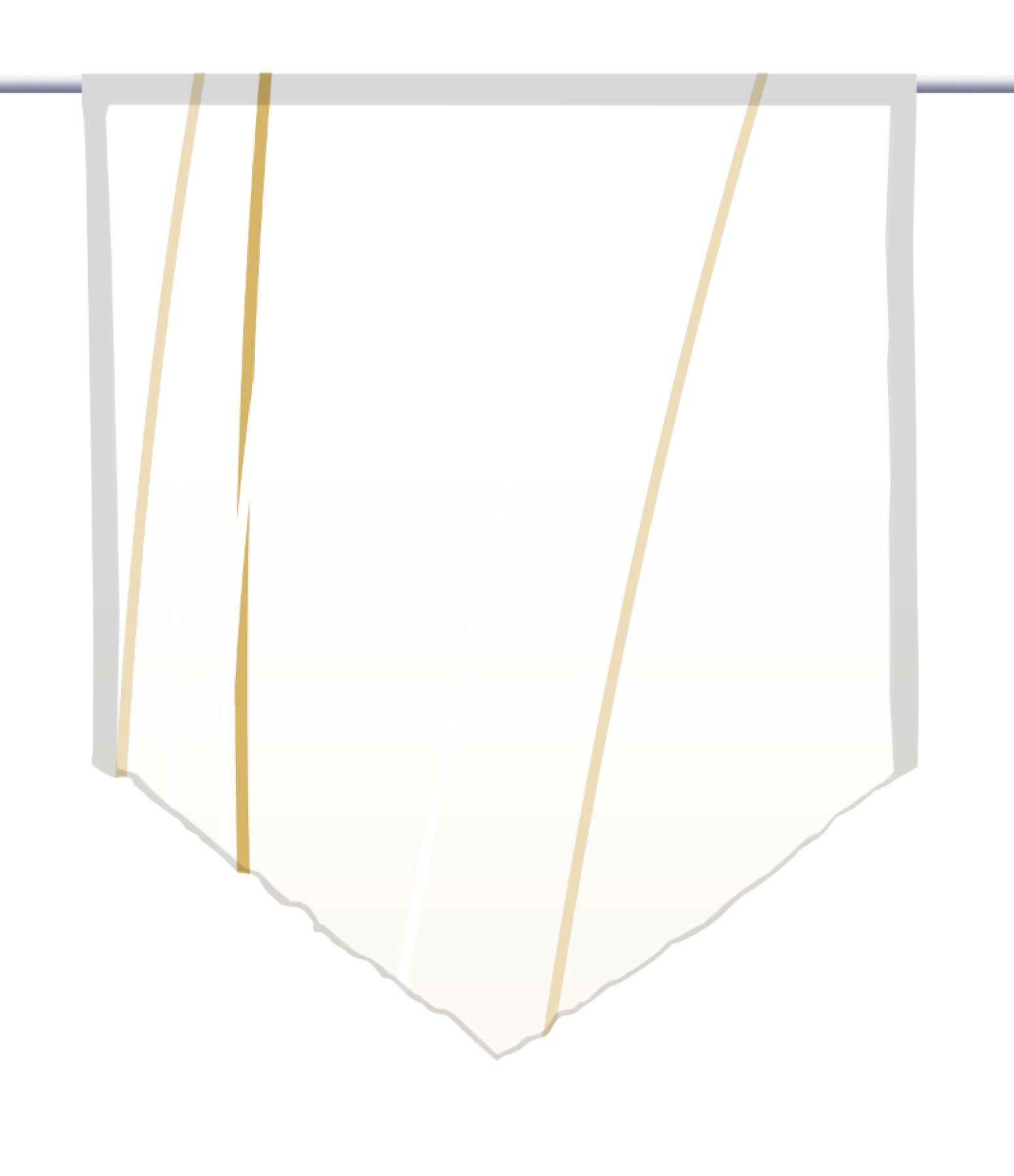 gardinen-for-life Scheibengardine Linea gold up Scheibenhänger spitz