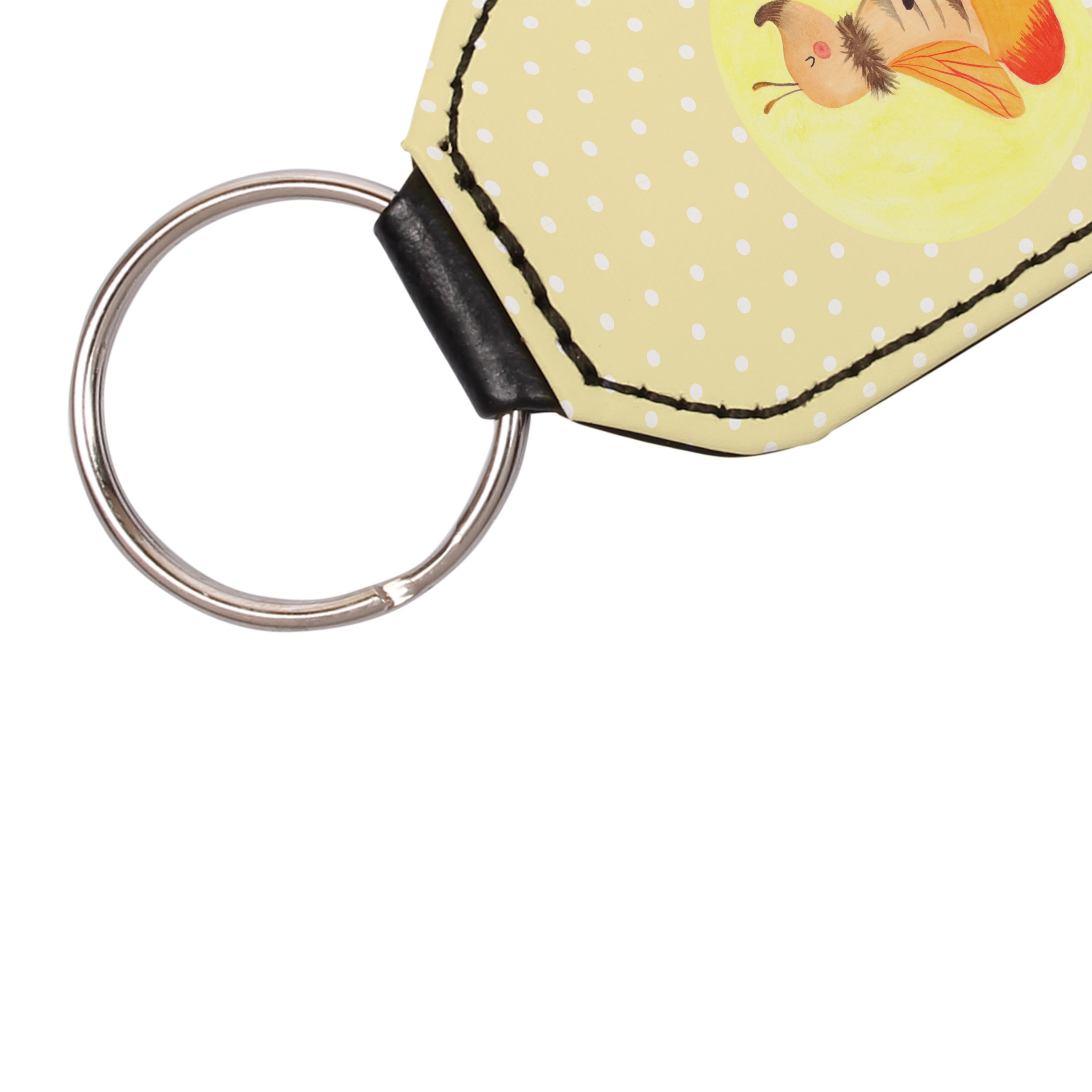 Mr. & Mrs. Panda Schlüsselanhänger - (1-tlg) Geschenk, Tiermotive, Taschenanhänger, Pastell Glühwürmchen - Gelb