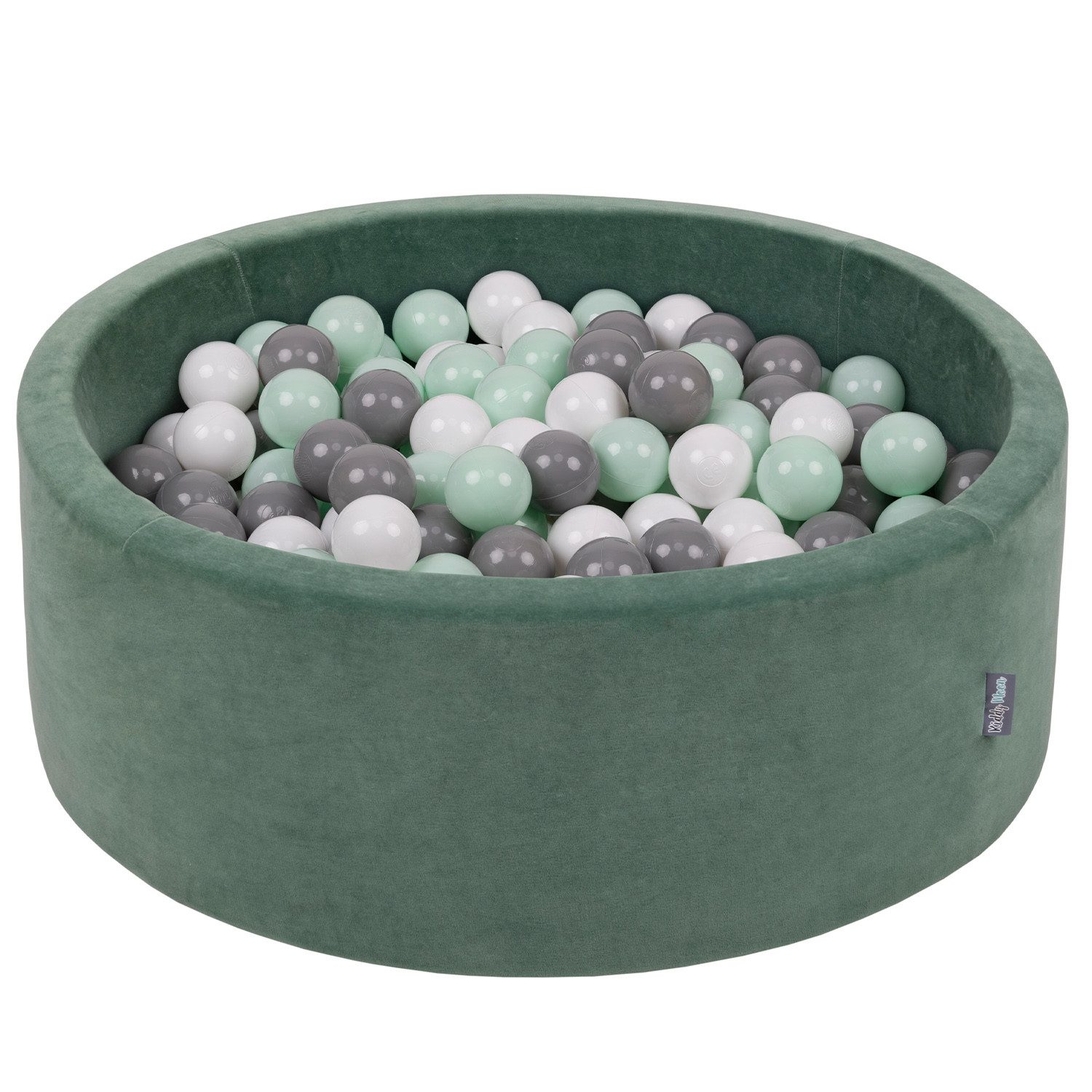 KiddyMoon Bällebad OK30V, (Bällepool mit bunten Bällen, 200-tlg., Bällepool mit bunten Bällen), Samt Bällebad Made in EU
