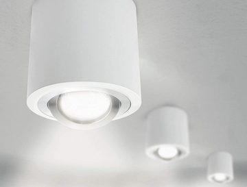 CONCEPTRUN LED Aufbaustrahler Downlight, LED wechselbar, Warmweiß, Kaltweiß, Deckenleuchte, Aluminium, schwenkbar, wahlweise dimmbar