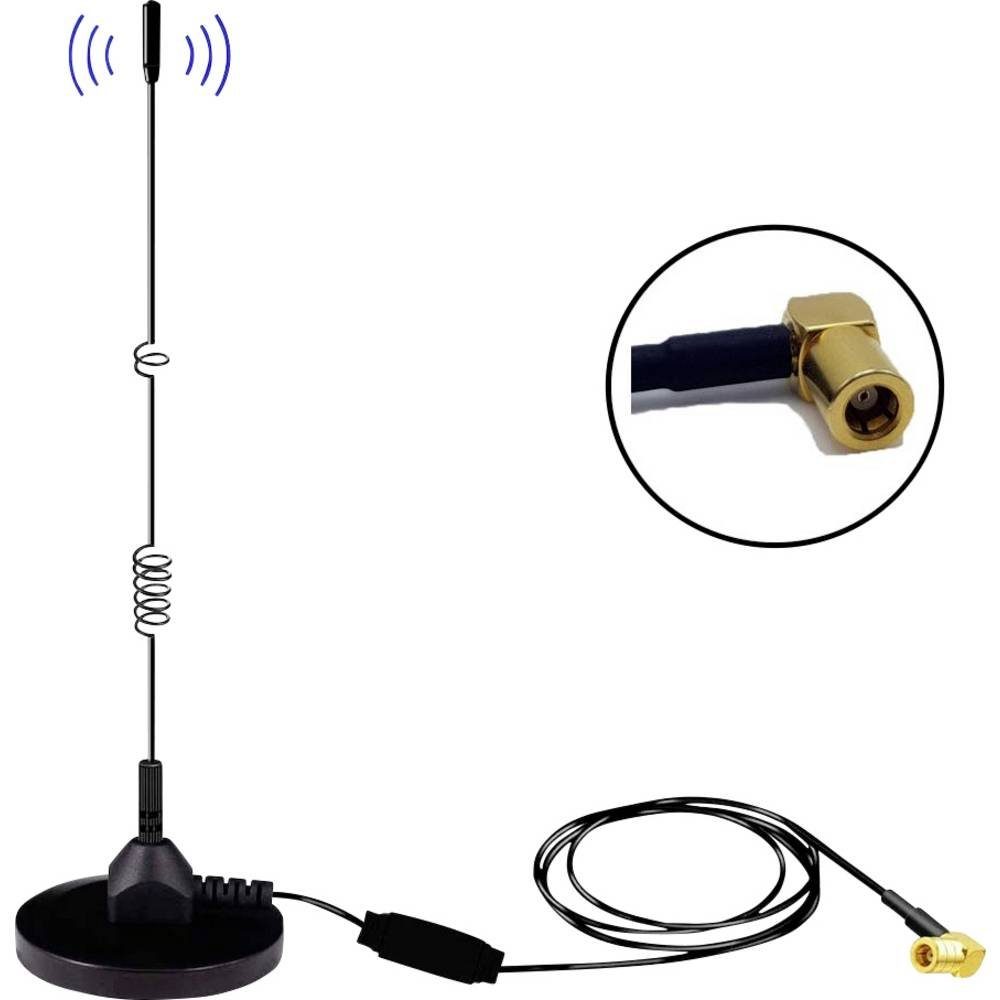 Albrecht DAB+ MAG31 Magnetfußantenne Innenantenne, mit Verstärker