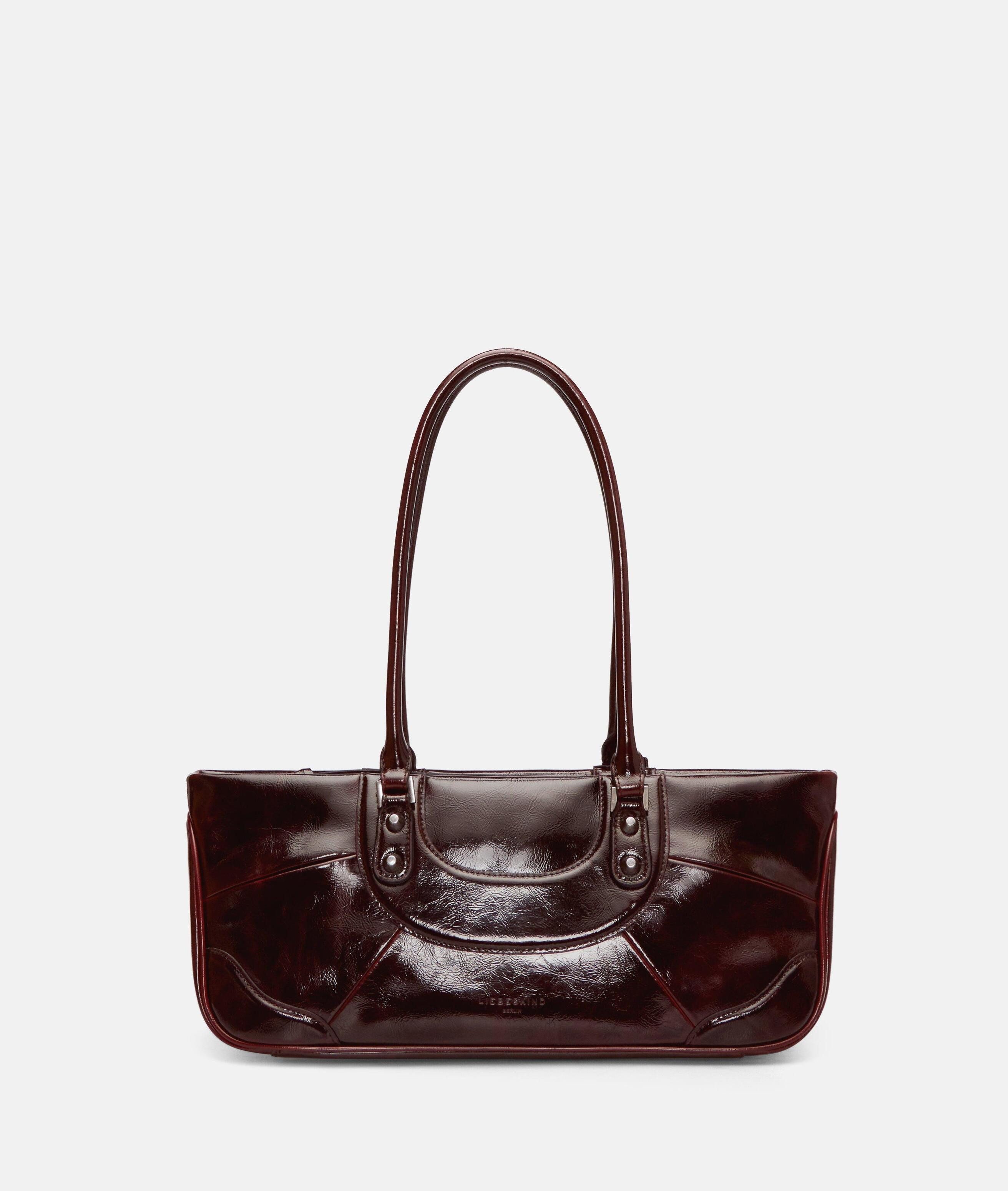 Liebeskind Berlin Schultertasche Archive Esther Satchel S, Handliche Schultertasche in Lacklederoptik