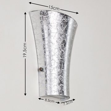 hofstein Wandleuchte »Vazzano« Wandlampe aus Metall/Glas in Silber, ohne Leuchtmittel, moderne mit Lichtspiel an der Wand, 1xG9 Innen mit Lichteffekt