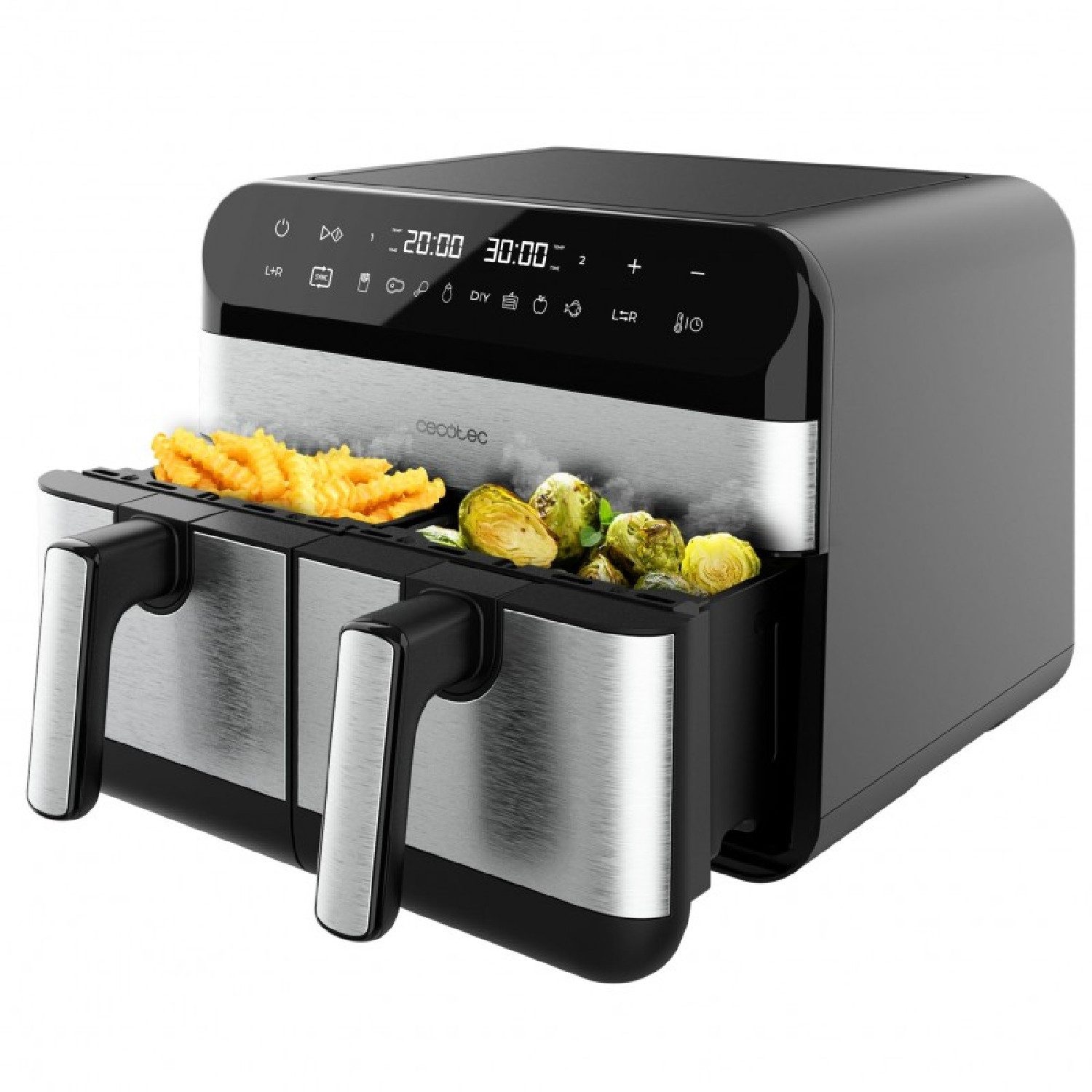 Cecotec Heißluftfritteuse, 2800 W, Cecofry Advance 9000 Inox