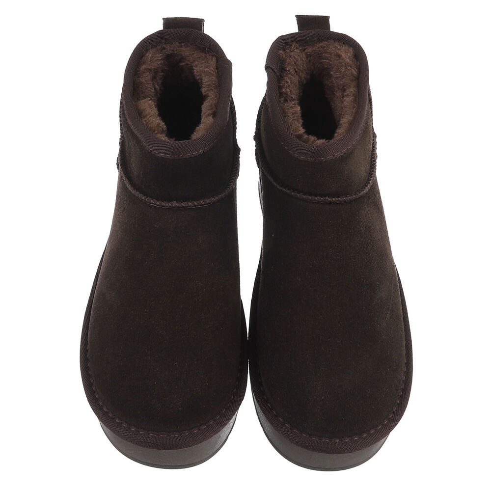 Ital-Design Damen Snowboots Freizeit Snowboots (92457565) Flach Stiefeletten in Braun – Bild 4 von 5