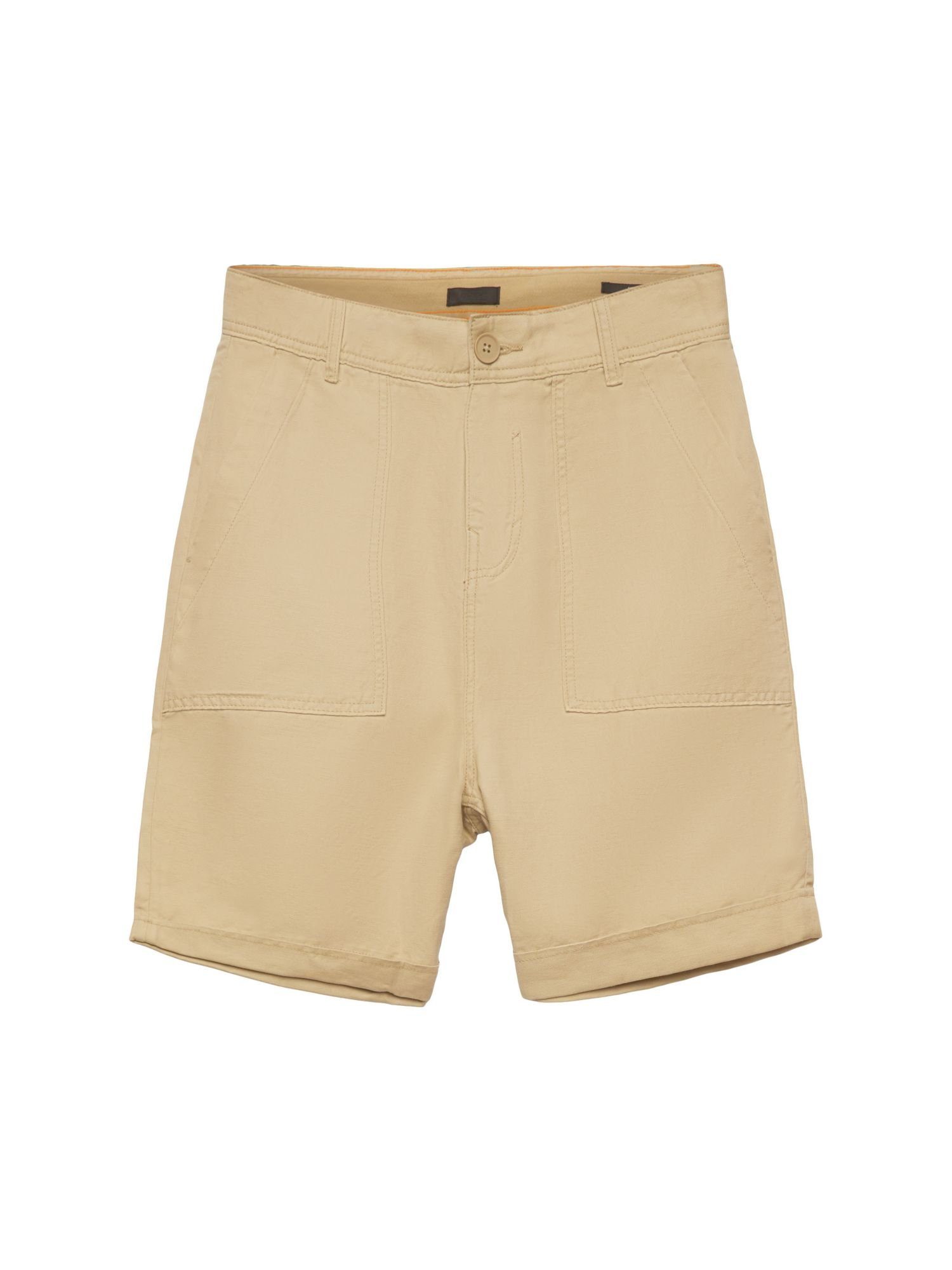 Esprit Collection Shorts Bermudashorts, Baumwoll-Leinen-Mix (1-tlg) SAND