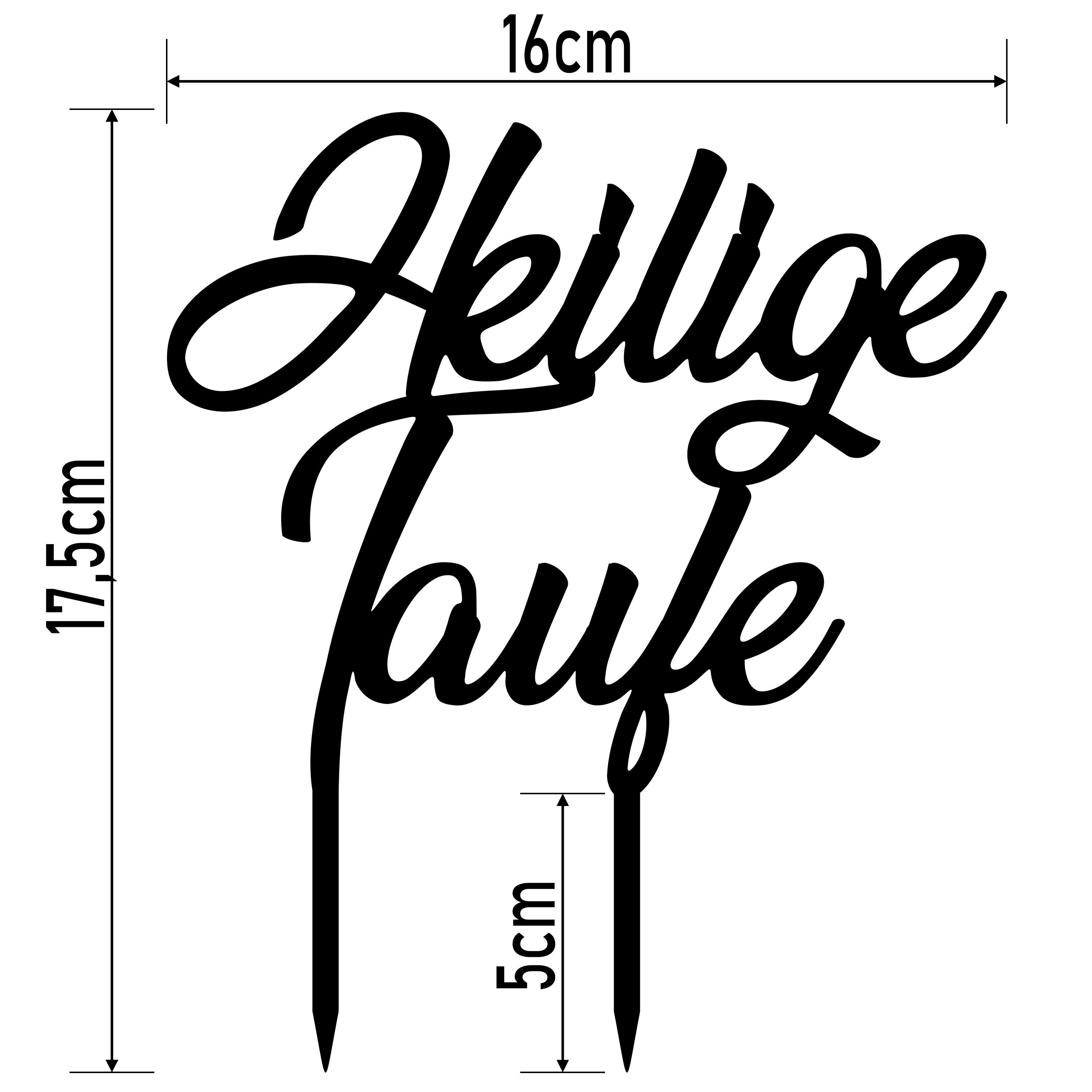 AREA17 Tortenstecker Cake Topper aus Acryl heilige Taufe, (Kuchendeko Tortenstecker, verschiedene Farben, Kuchendekoration und Tortenschmuck), 100% Made in Germany
