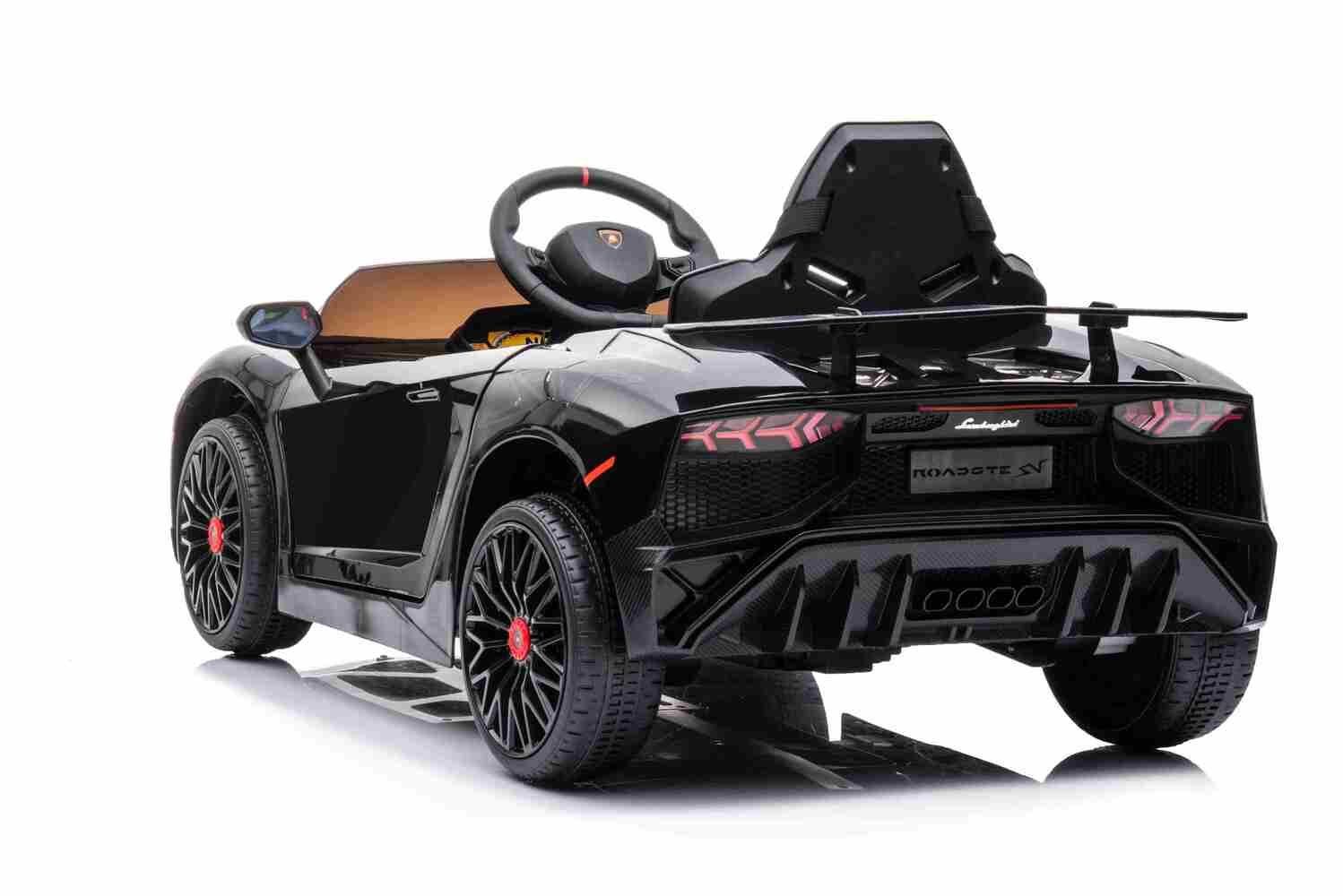 Elektrofahrzeug Schwarz SV Elektro-Kinderauto BoGi Kinderfahrzeug Lamborghini Aventador Sportwagen